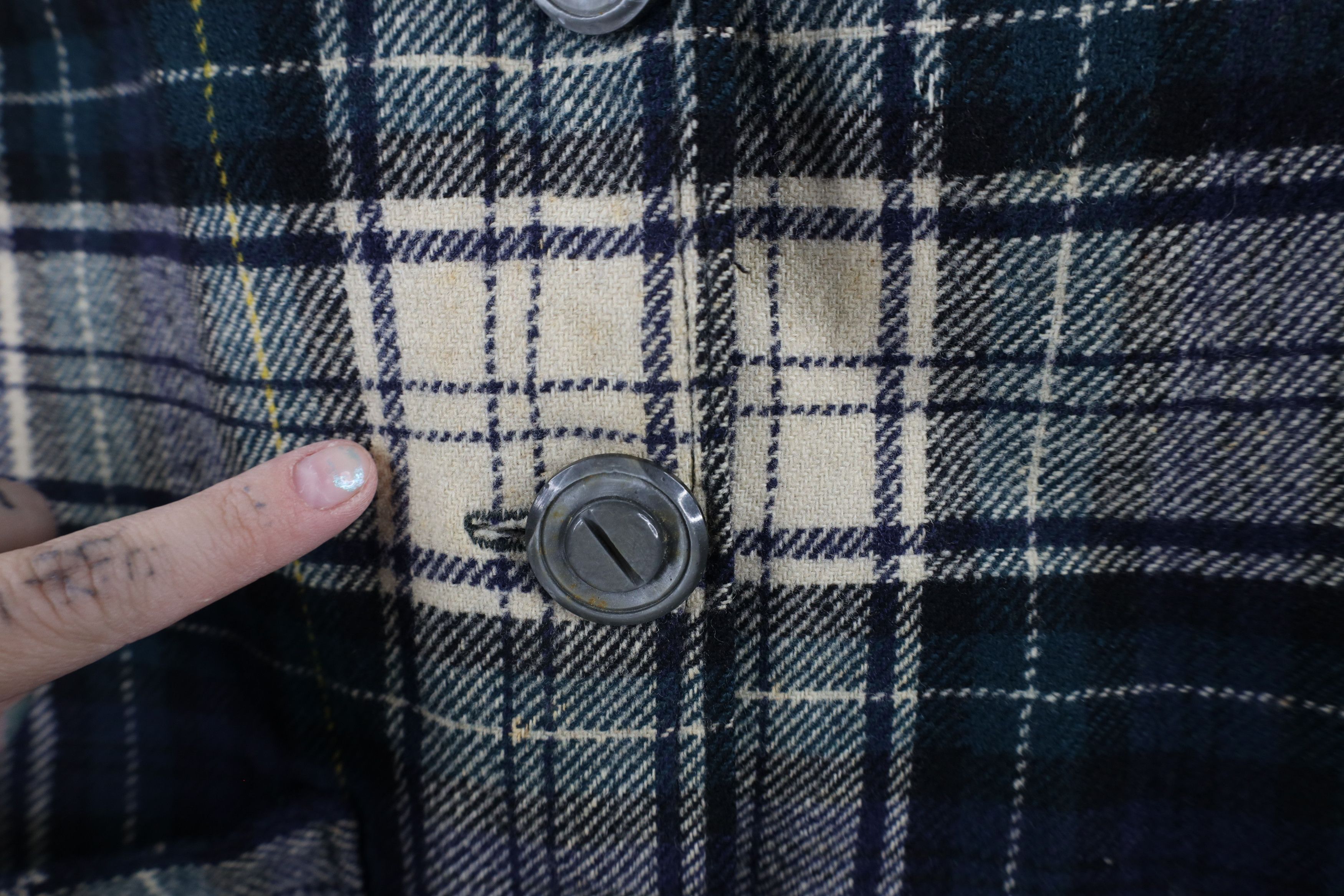 Vintage Vintage 90s Streetwear Wool Button Vest Jacket Plaid Size M / US 6-8 / IT 42-44 - 6 Thumbnail