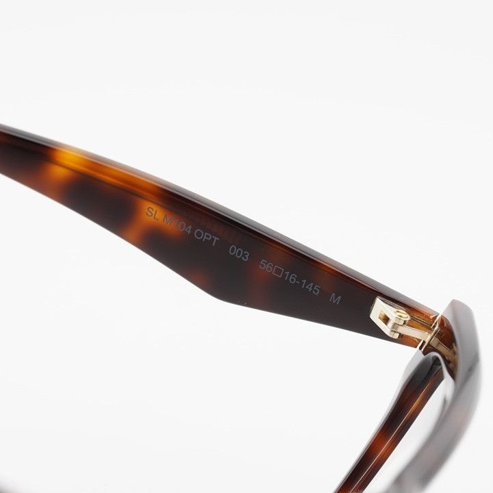 Saint Laurent Paris Saint Laurent SLM104 OPT 003 Eyeglasses Havana 56mm Square Size ONE SIZE - 7 Thumbnail