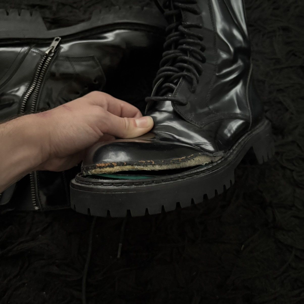 Ann Demeulemeester *needs repair* combat boots Size US 7 / IT 37 - 3 Thumbnail