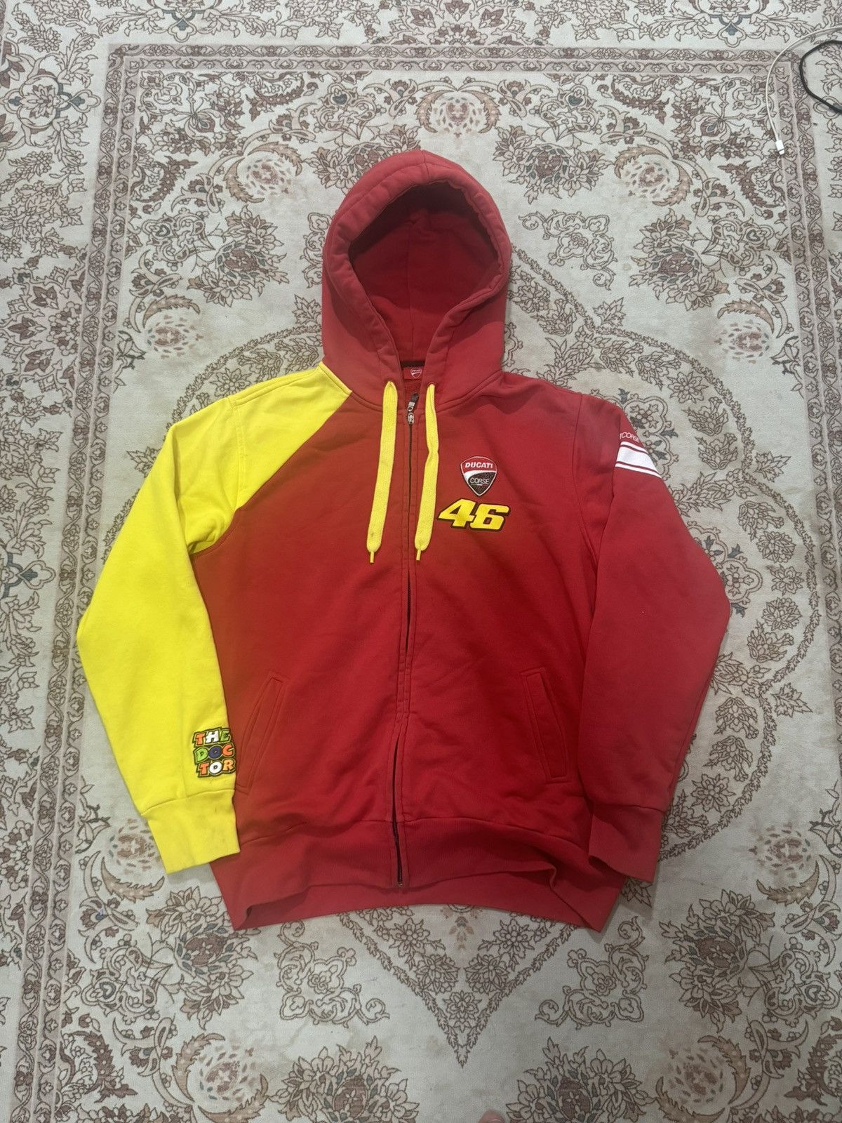 Ducati × Vintage Ducati Corse 46 Valentino Rossi Zipper Hoodie Size US XL / EU 56 / 4 - 1 Thumbnail