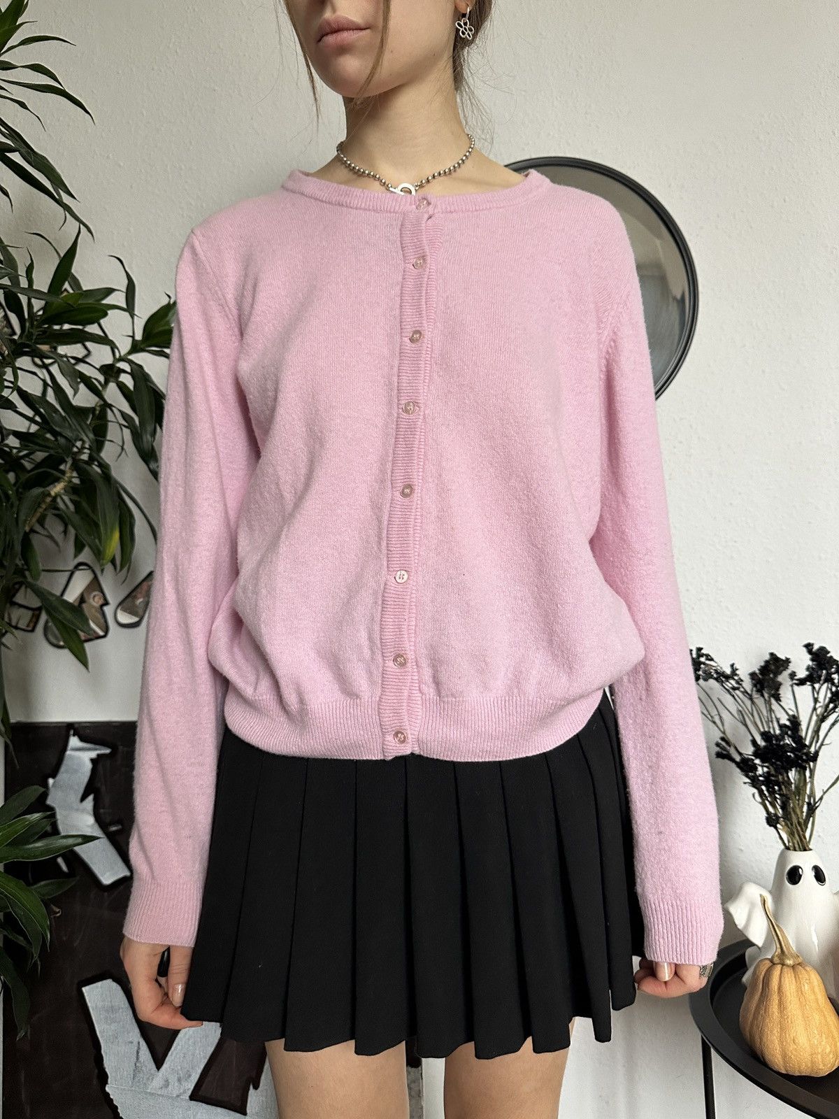 Other Cute Baby Pink Knit Wool Designer Cardigan Size L / US 10 / IT 46 - 9 Thumbnail