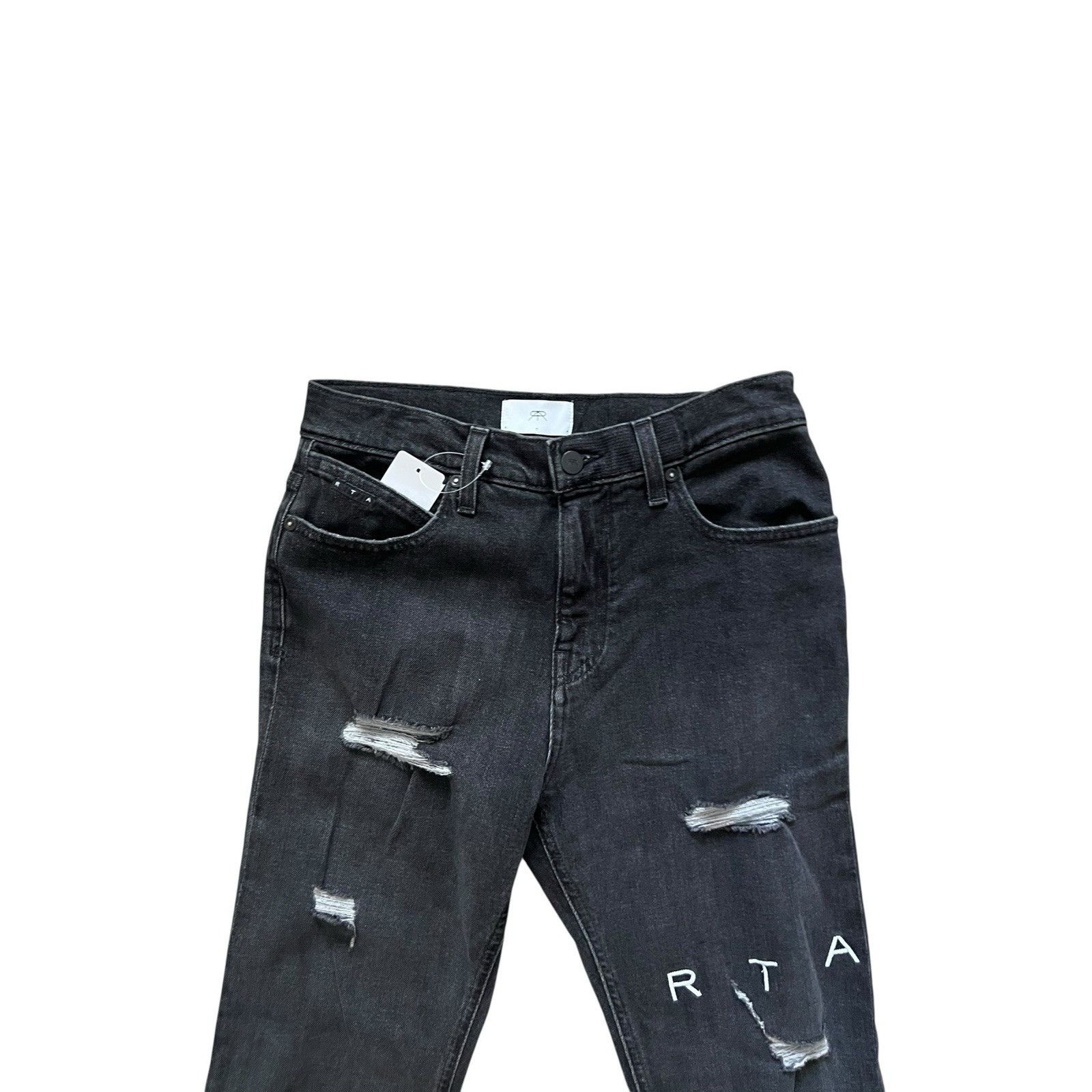 Rta RtA Mens Mens Slim Fit Jeans Sava Black $395 Size 29/32 Size US 29 - 2 Thumbnail