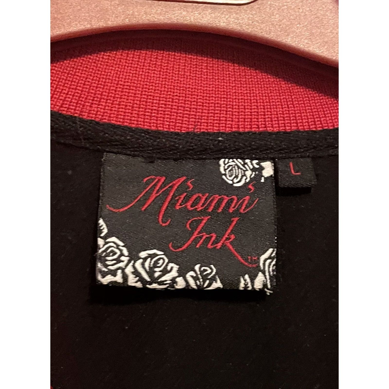 Vintage VINTAGE Miami Ink Tattoo Tiger Knife Men’s Hooded Jacket L Black Track Jacket Hooded Mens L Size US L / EU 52-54 / 3 - 4 Thumbnail