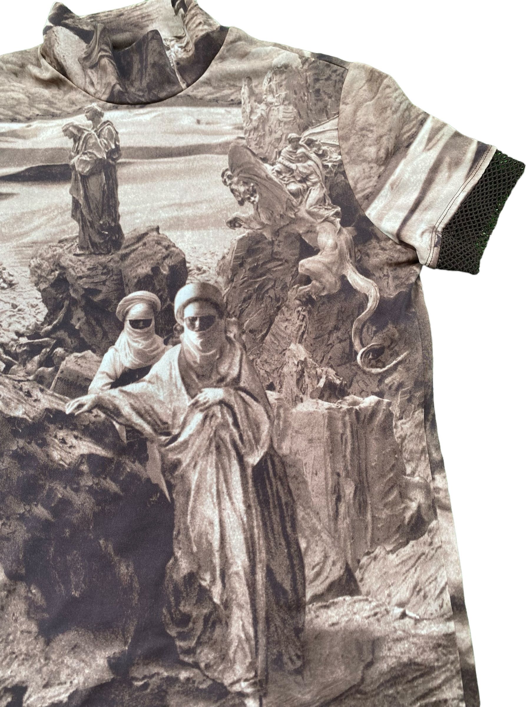 Jean Paul Gaultier Jean Paul Gaultier ‘Bedouins’ Mesh Tattoo Mock Neck Size US M / EU 48-50 / 2 - 2 Thumbnail
