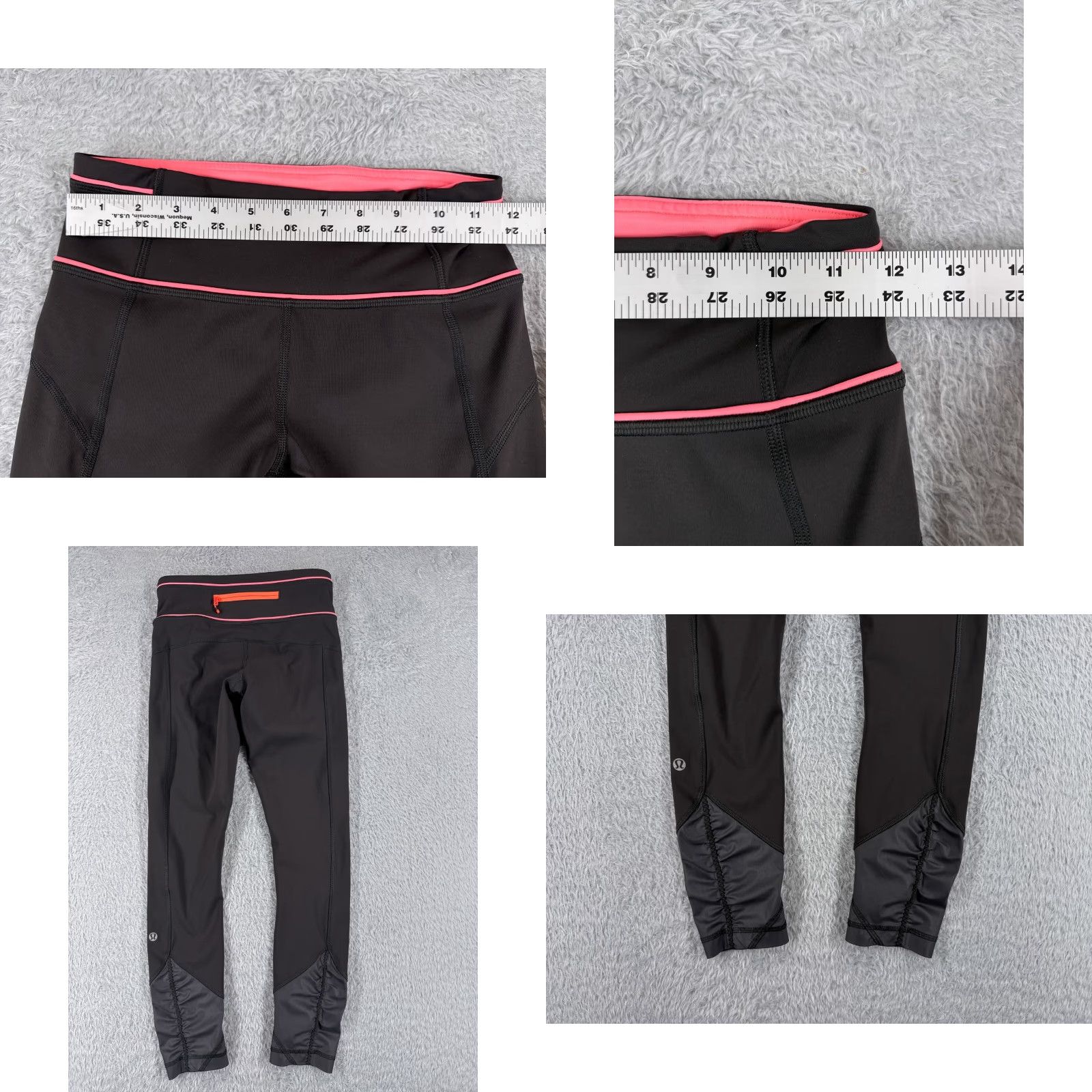 Lululemon Lululemon Pants Womens 2 Black Pace Queen Tight Full-On Luxtreme Run Running Sweatpants Zip Pocket Pockets 25 in Inseam Size 26" / US 2 / IT 38 - 8 Thumbnail