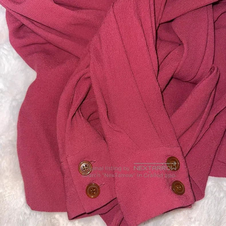 Vivienne Westwood Vivienne Westwood Fuchsia Artificial Silk Tie-Waist Ruffle Size XS / US 0-2 / IT 36-38 - 4 Thumbnail