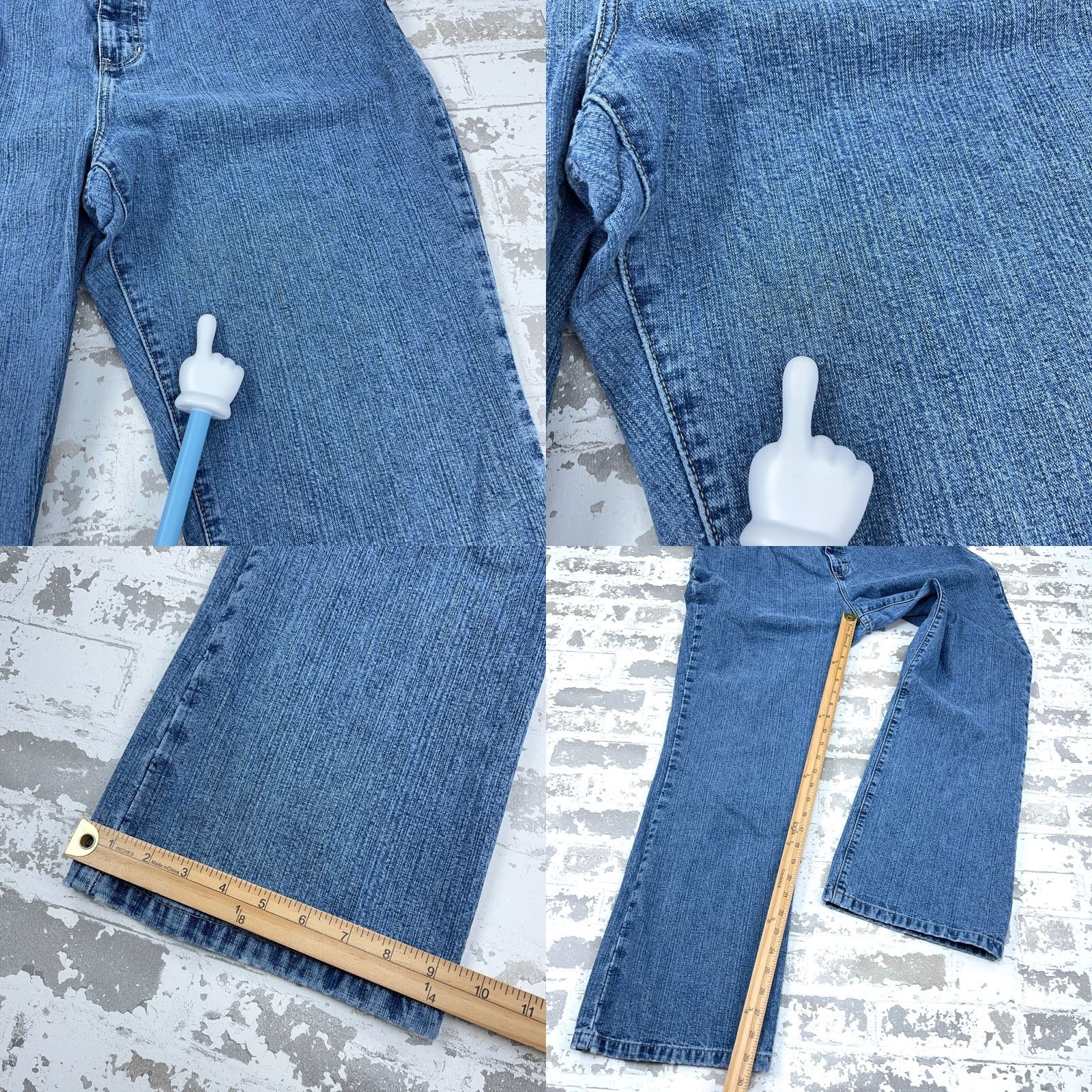 Tommy Hilfiger VINTAGE Tommy Hilfiger Jeans Women 16 Boot Cut Med Wash Denim Pants Ladies Y2K 90s Hipster Classic Mens Womens Size 38" / US 16 / IT 52 - 8 Thumbnail
