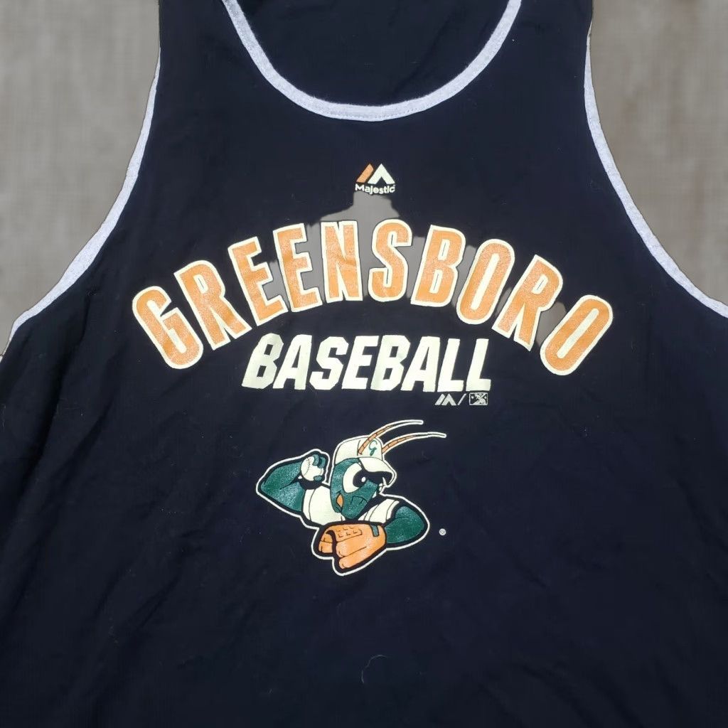 Vintage VINTAGE Greensboro Grasshoppers Shirt Men M Black Sleeveless Tank Tee 90s Team Logo Adult Mens Size US M / EU 48-50 / 2 - 1 Thumbnail