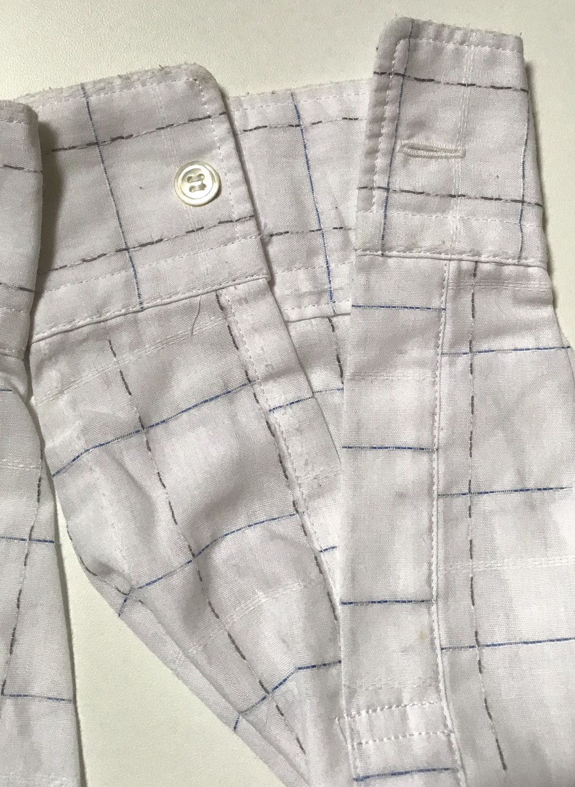Comme des Garcons Vintage cdg homme checkered stitched camp shirt Size US M / EU 48-50 / 2 - 6 Thumbnail