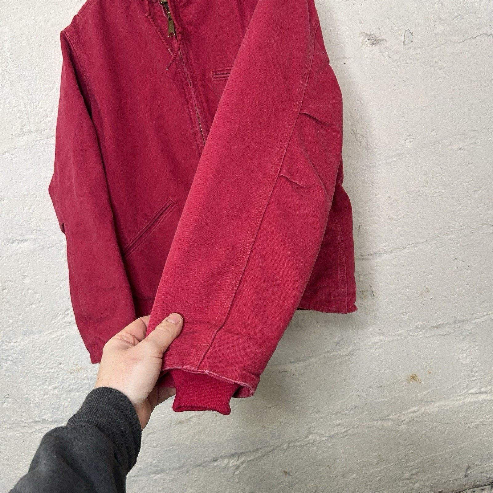 Carhartt Carhartt Sherpa-Lined Hooded Detroit Jacket “Scarlet” WJ141 Size US L / EU 52-54 / 3 - 10 Thumbnail