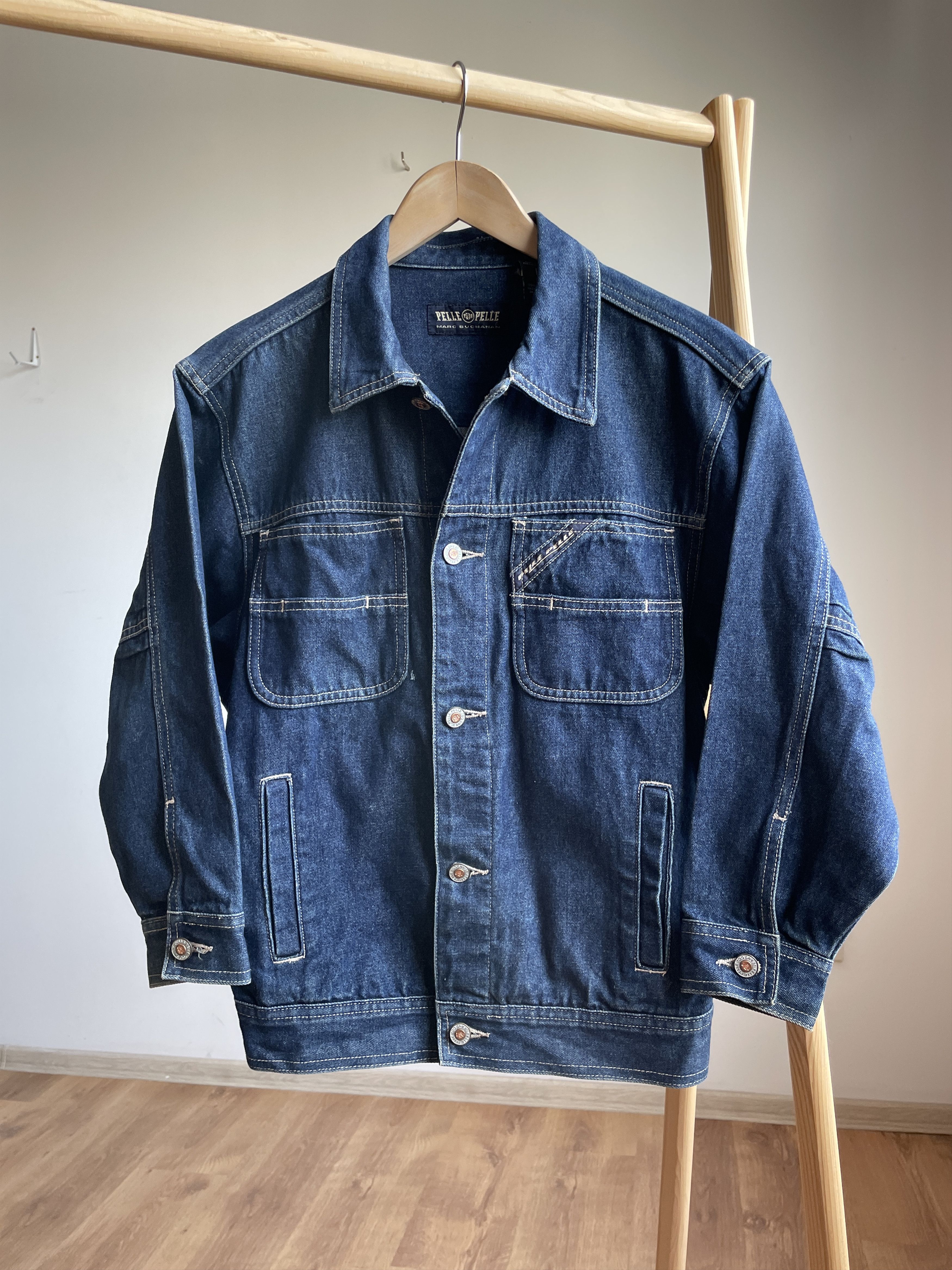Pelle Pelle Pelle Pelle Marc Buchanan Vintage Y2K Womens Denim Jacket Size S / US 4 / IT 40 - 1 Thumbnail