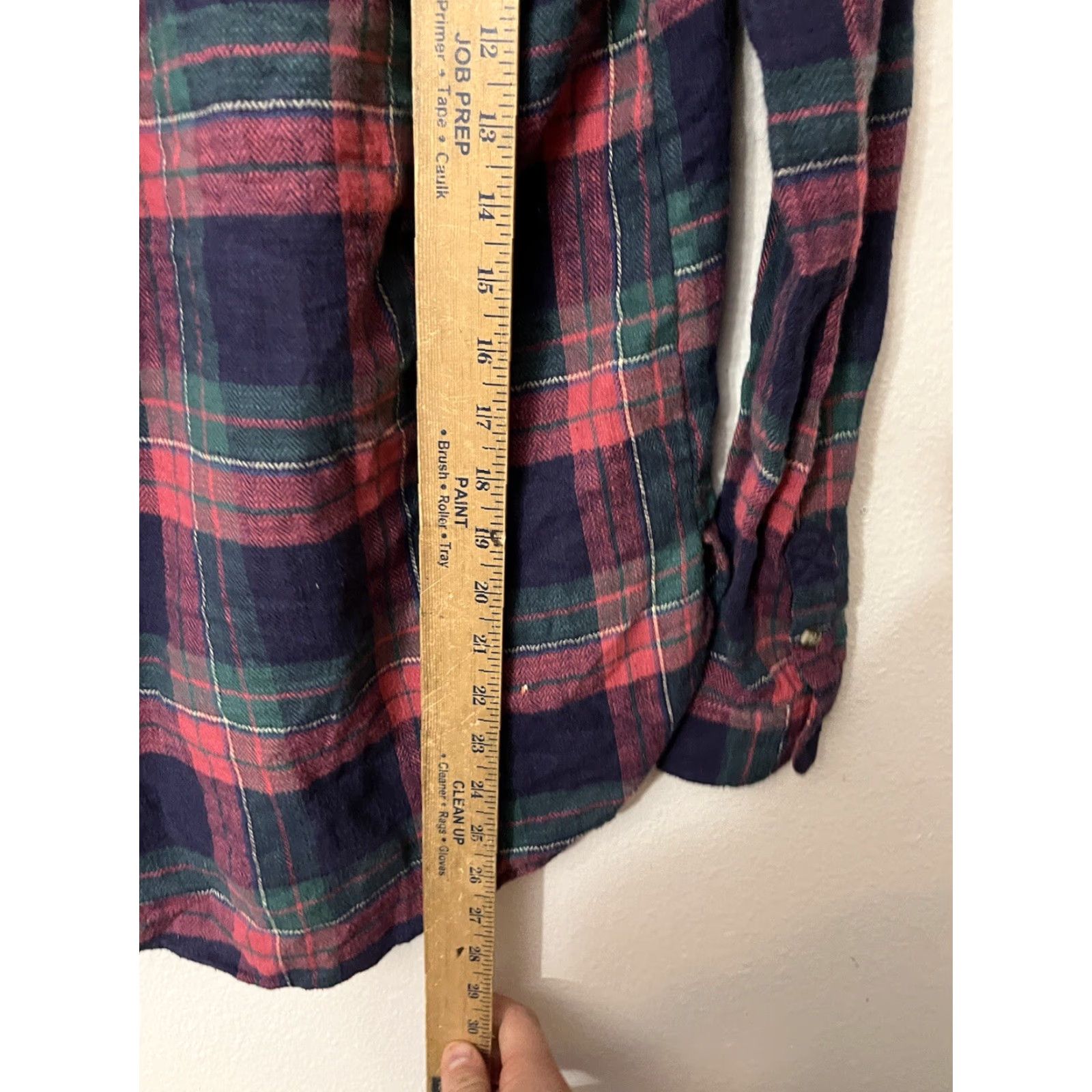 American Eagle Outfitters American Eagle Outfitters Shirt XS Multicolor Plaid Button-Up Chambray 100% Cotton Womens Size XS / US 0-2 / IT 36-38 - 4 Thumbnail