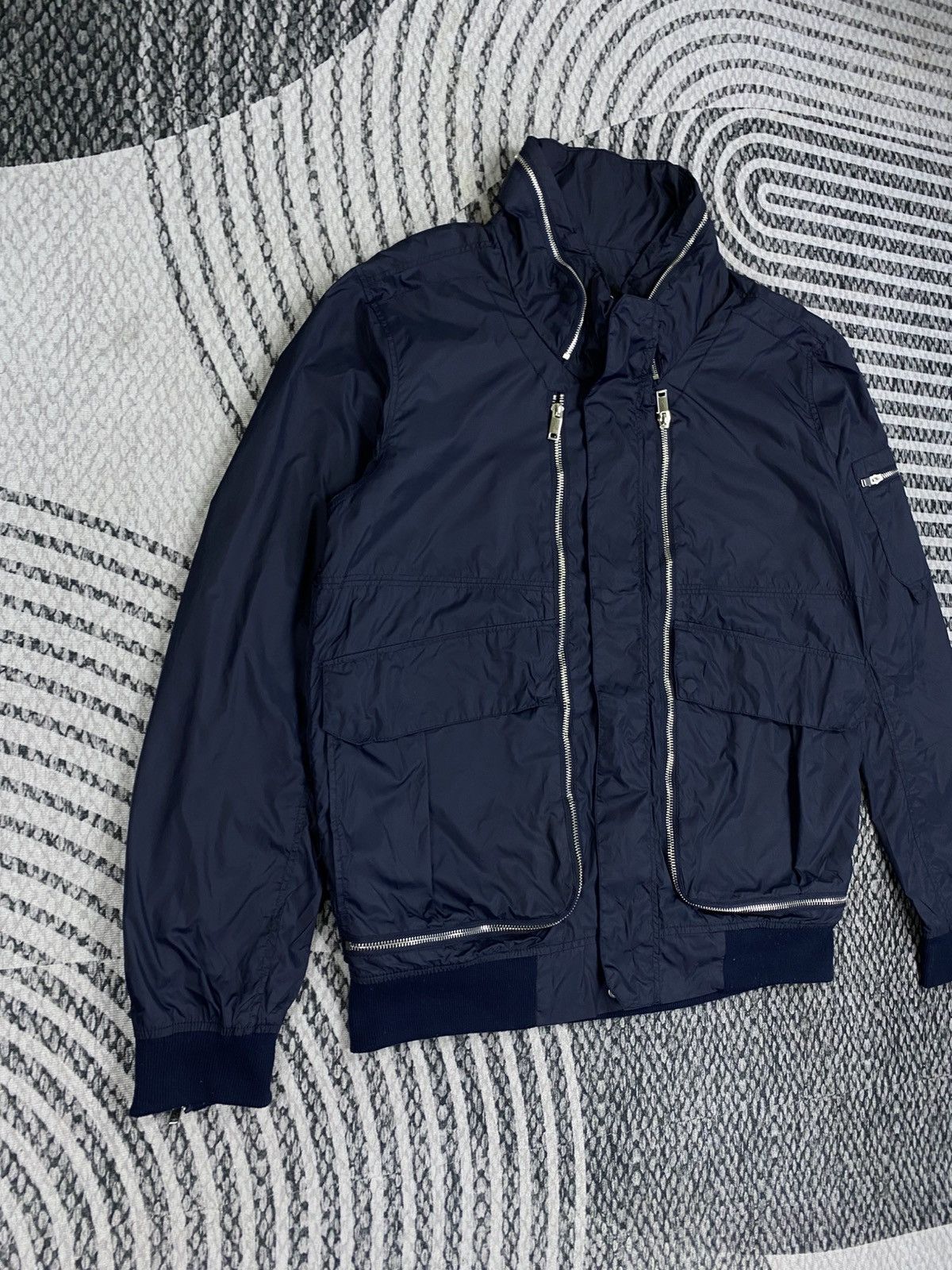 Japanese Brand Vintage Well Spring Casual Wear Navy Multi Zipper Jacket Size US M / EU 48-50 / 2 - 4 Thumbnail