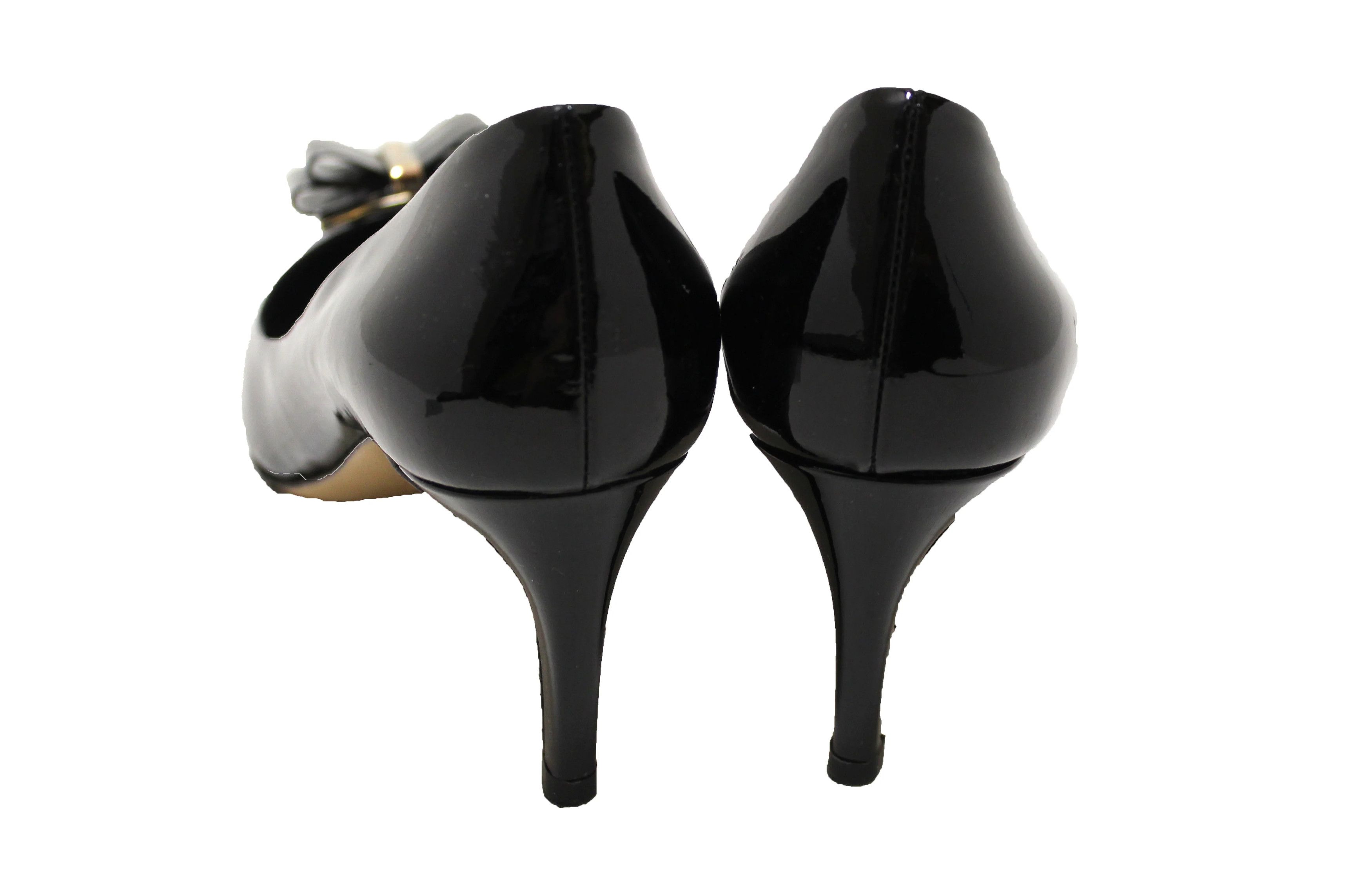 Salvatore Ferragamo o1s1rm0924 Zeri Vara Bow Pumps in Black Size US 7.5 / IT 37.5 - 5 Thumbnail