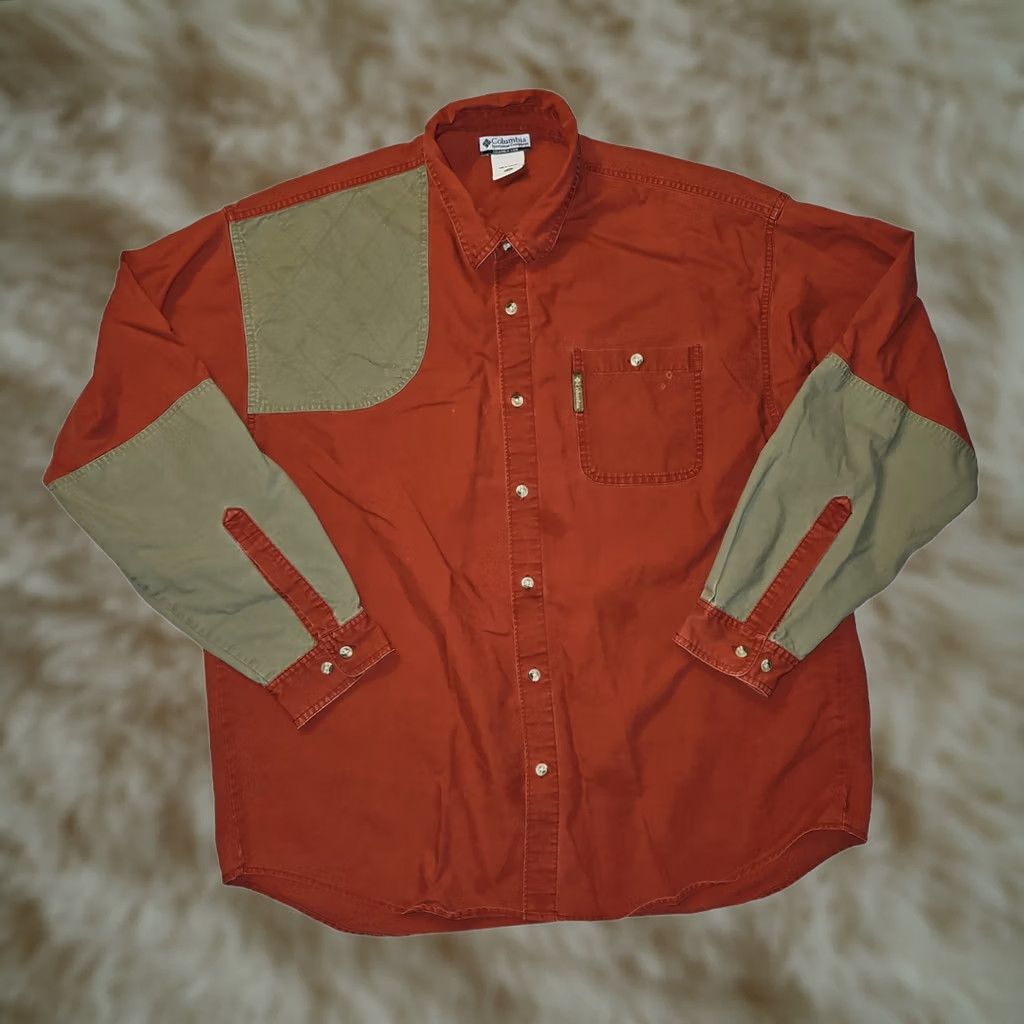 Vintage Columbia Button-Up Shooter Shirt Men XXL Long Sleeve Red Gray Hunting Outdoors 90s Pockets Button-Up Shirt Mens XXL Red Gray Columbia Size US XXL / EU 58 / 5 - 1 Thumbnail