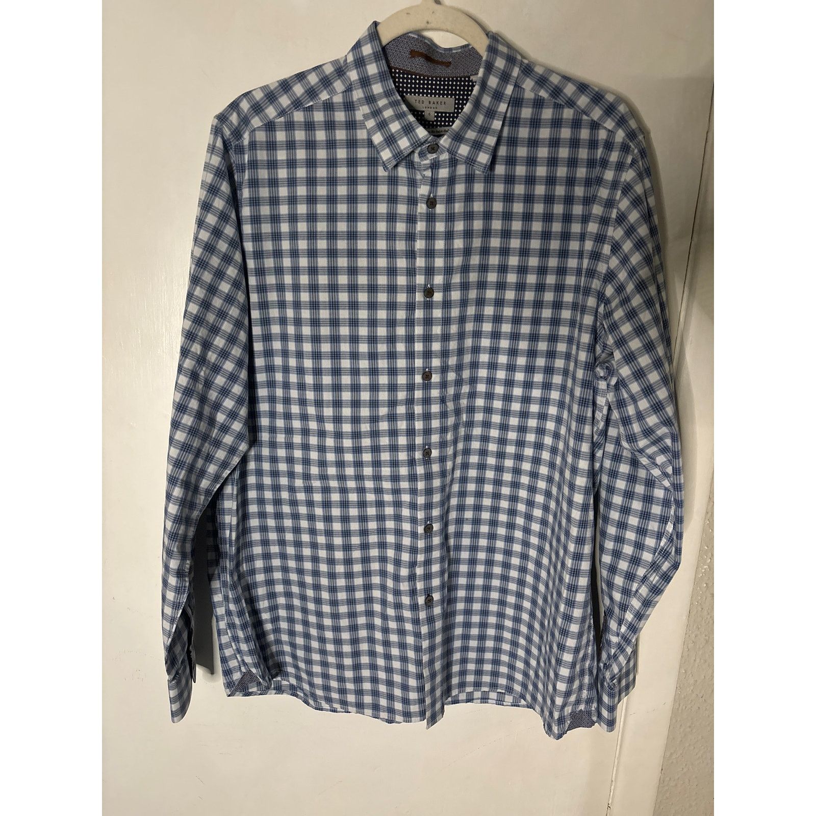 Ted Baker Ted Baker London Plaid Long Sleeve Shirt 6(44) Turn Cuff Size US S / EU 44-46 / 1 - 1 Thumbnail