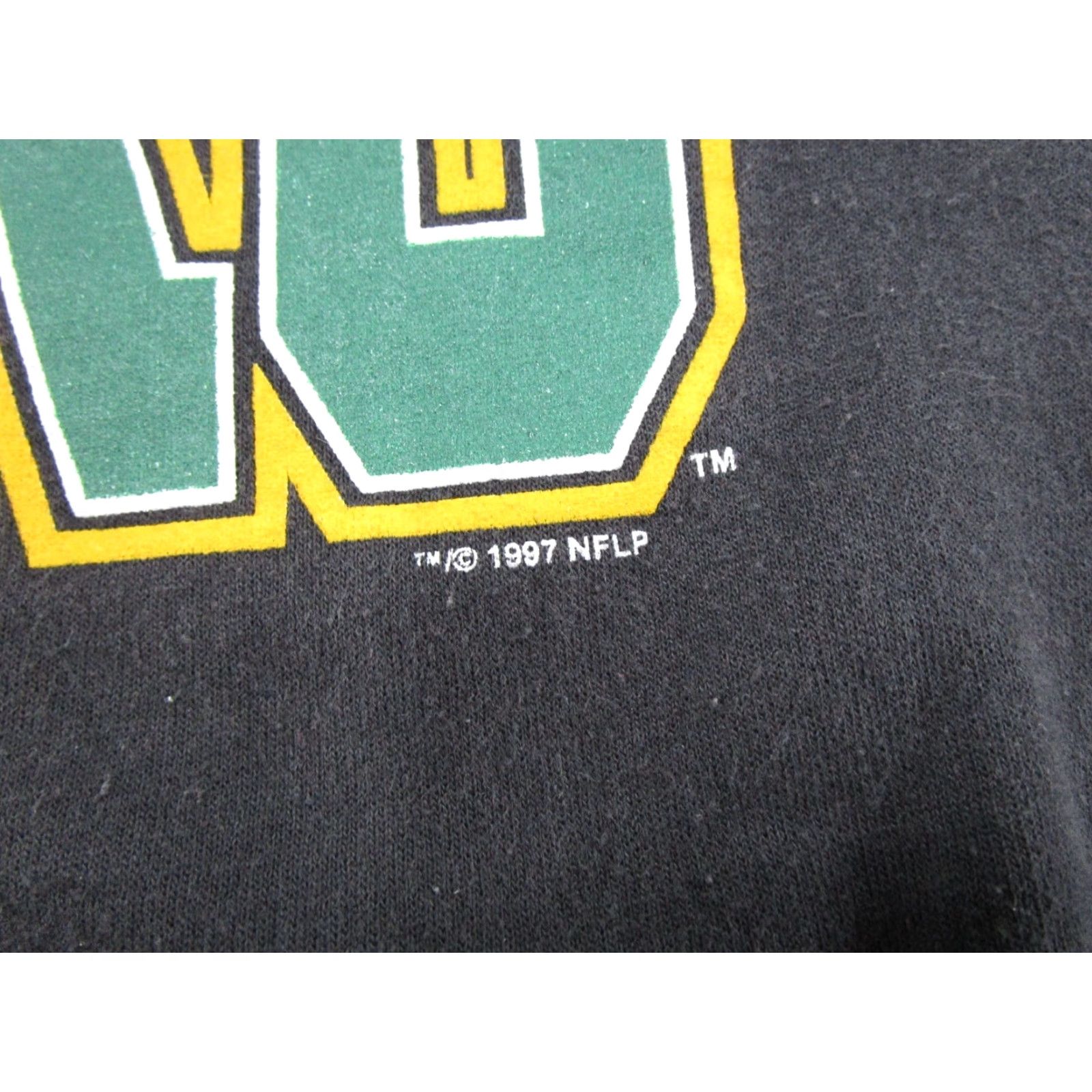 Hanes VINTAGE Hanes Green Bay Packers 1997 Spell Out Pullover Crewneck Sweatshirt L Mens Black 90s Football Sports Hooded Size US L / EU 52-54 / 3 - 4 Thumbnail