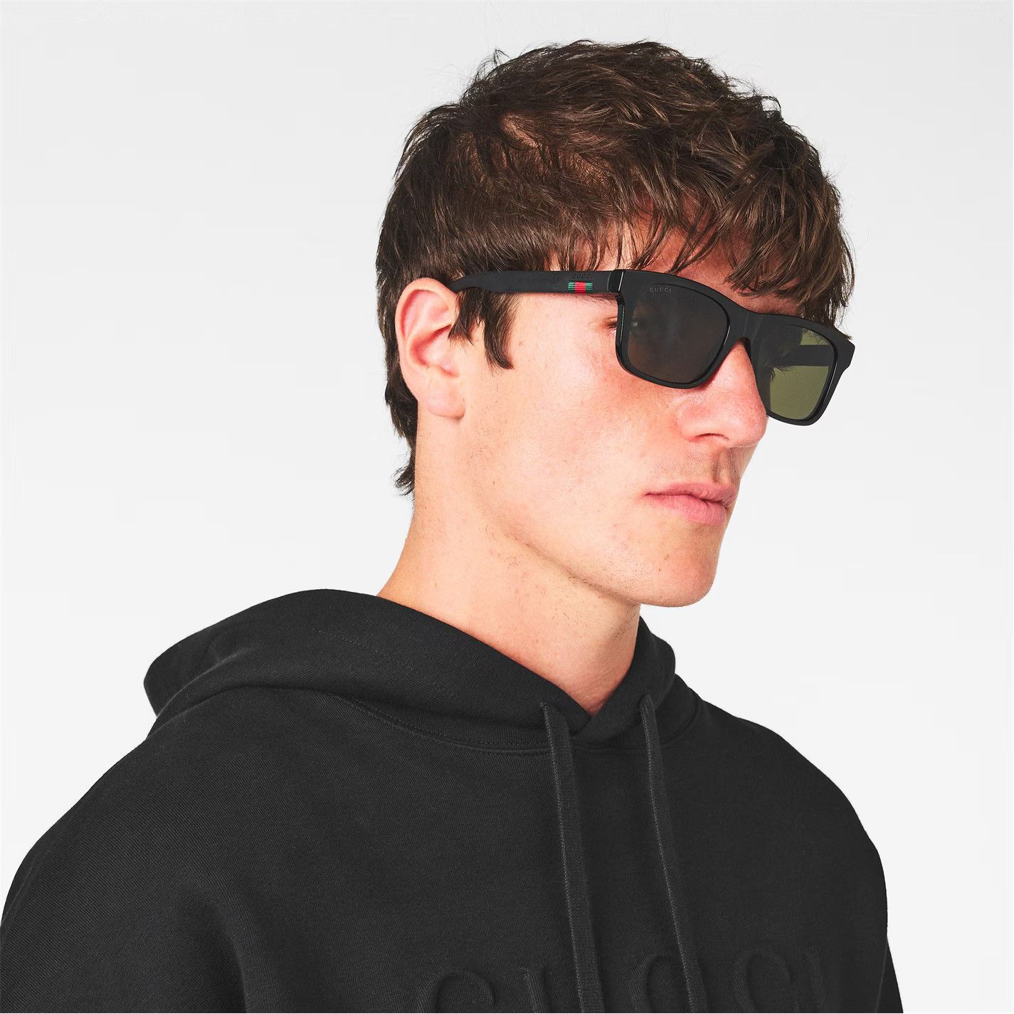 Gucci o1g2r1mq0426 Size: OS / Web Sunglasses in Black Size ONE SIZE - 3 Thumbnail