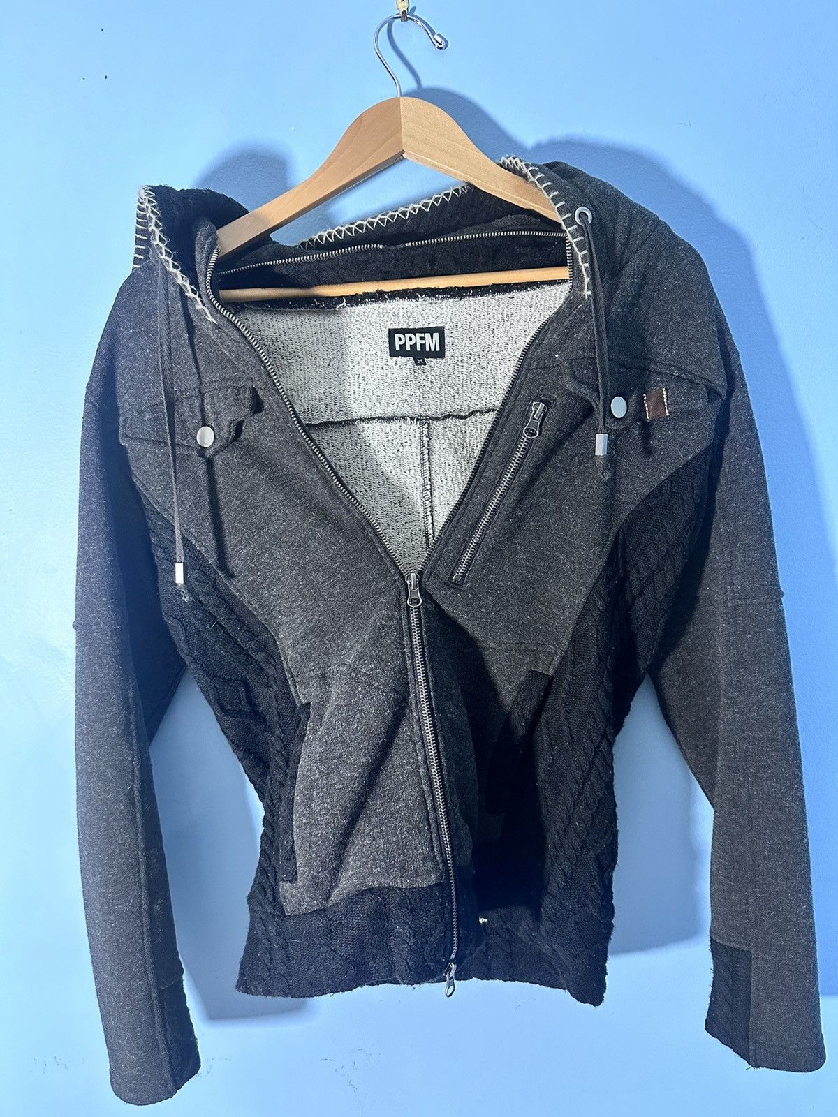 PPFM PPFM Zip Hoodie Knit Wool Blend Hood 00s Size US M / EU 48-50 / 2 - 10 Thumbnail