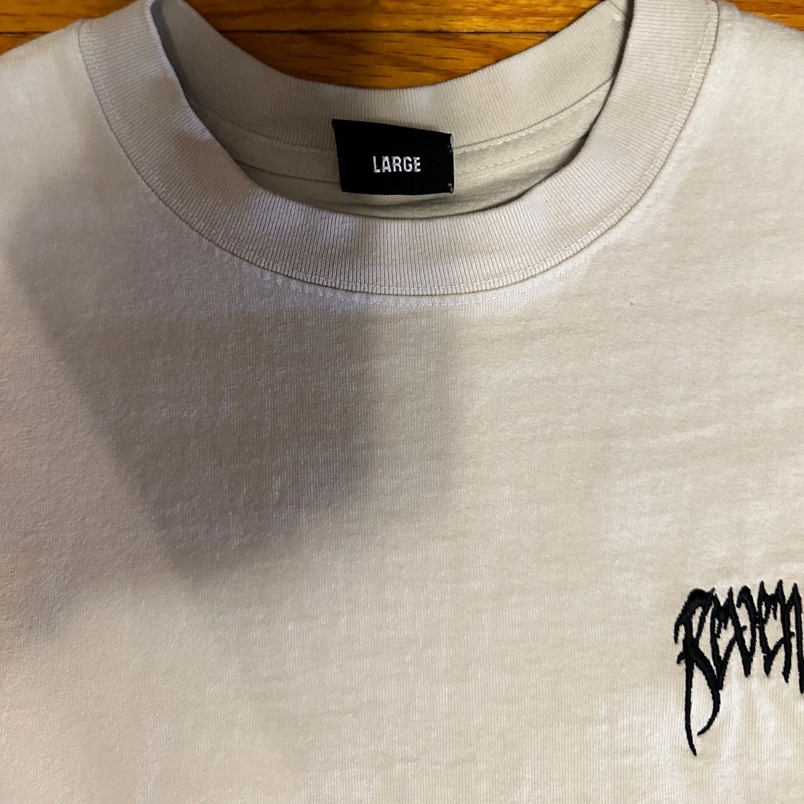 Revenge Gently Used Light Grey Men's Size Large Revenge Logo T-Shirt Size US L / EU 52-54 / 3 - 2 Thumbnail