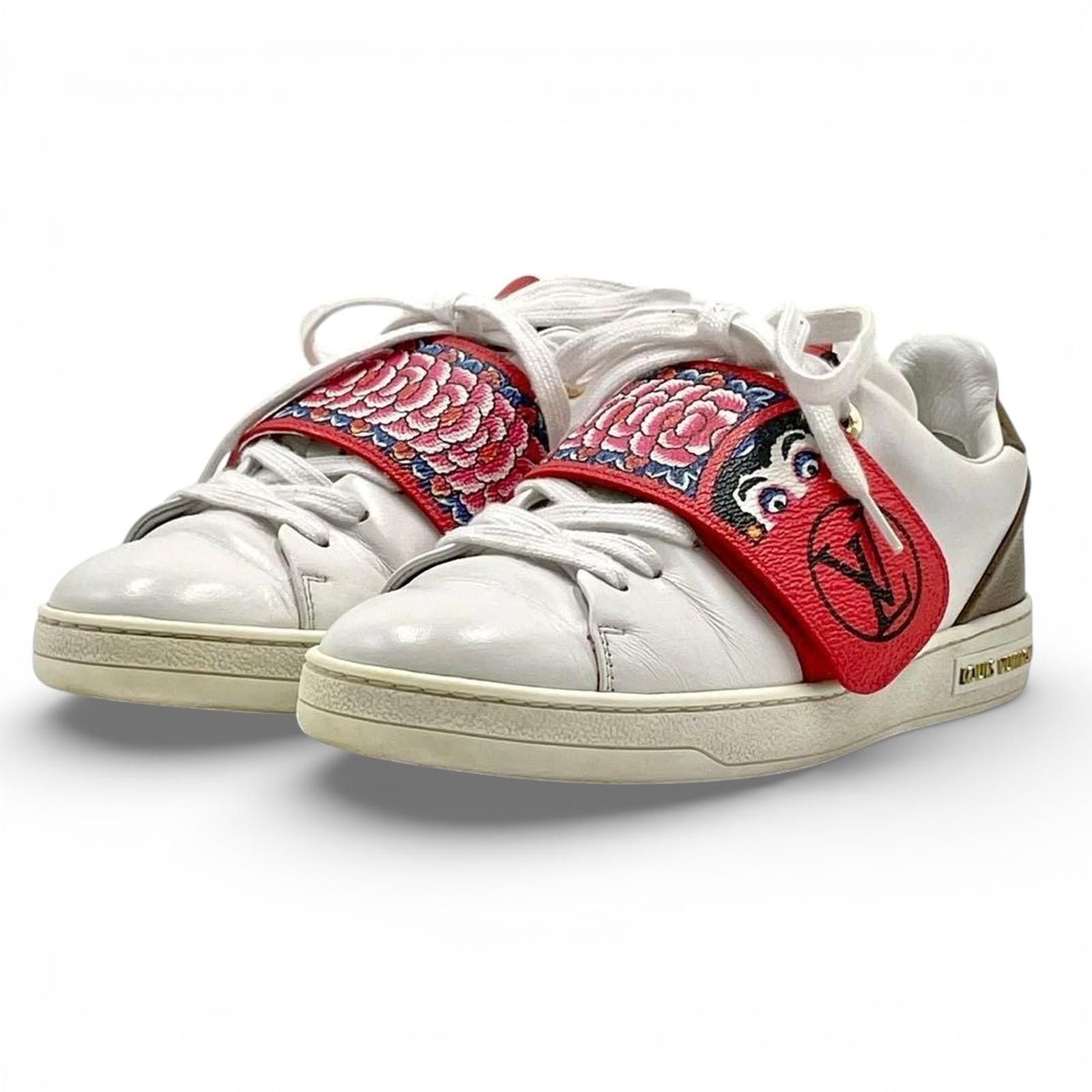 Louis Vuitton Louis Vuitton - White Leather Sneakers Size US 7.5 / IT 37.5 - 1 Thumbnail