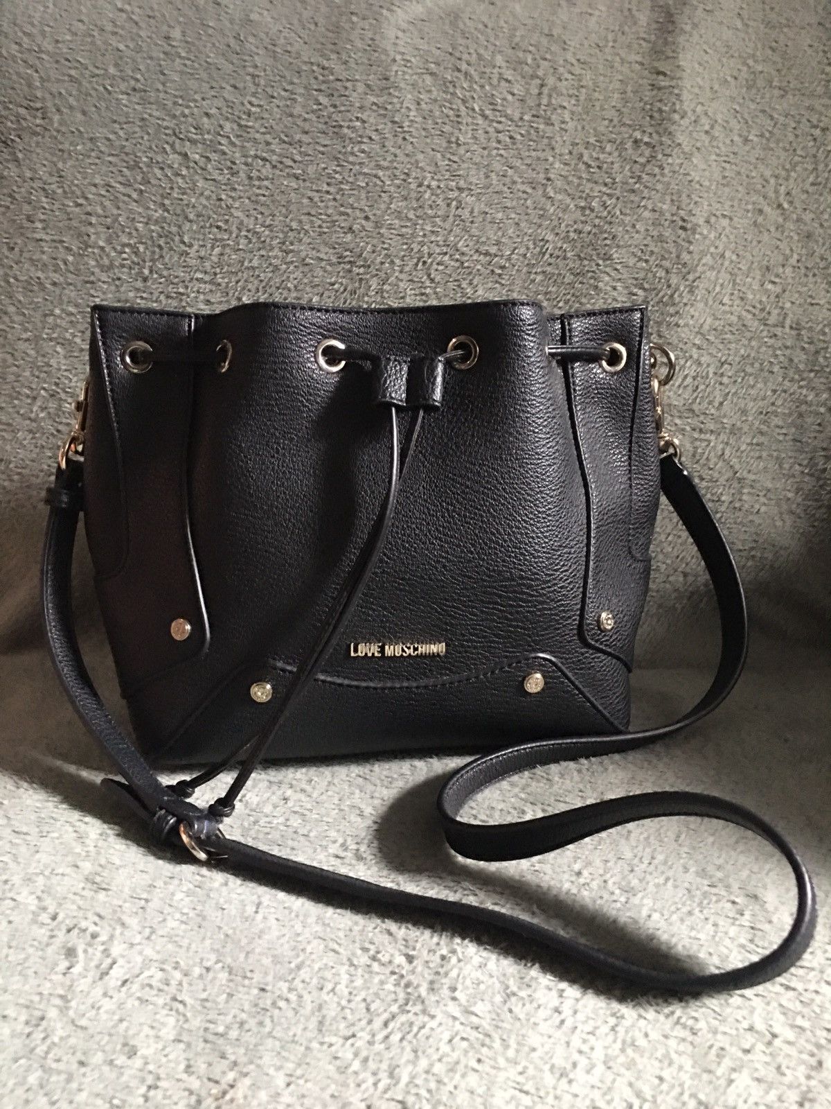 Love Moschino LOVE MOSCHINO Black Drawstring Shoulder Bag Size ONE SIZE - 6 Thumbnail