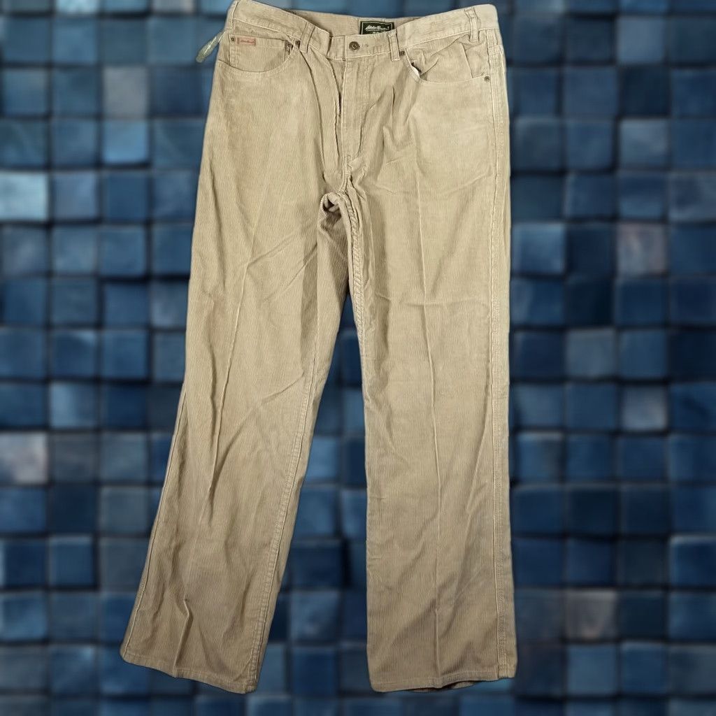 Eddie Bauer Eddie Bauer Corduroy Pants 36x32 Beige 5-Pocket Straight Leg Casual Mens Size US 36 / EU 52 - 1 Thumbnail