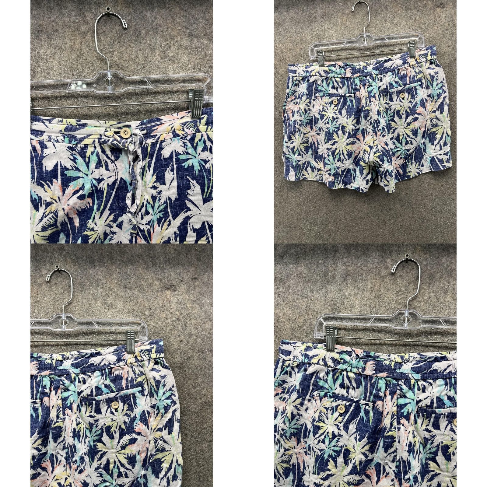 Tommy Bahama Tommy Bahama Shorts Womens Medium Blue Linen Chino Tropical 4 Inseam Casual Size 32" / US 10 / IT 46 - 8 Thumbnail