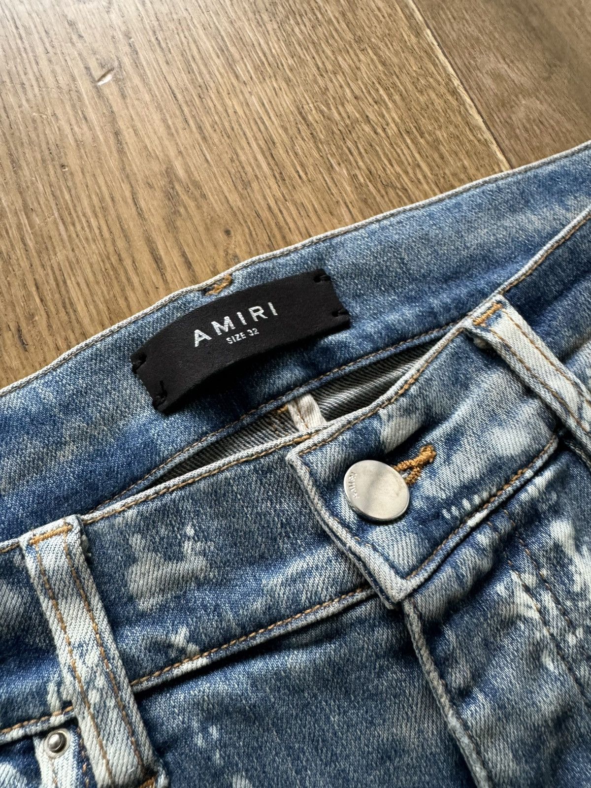Amiri Amiri Jeans Bandana Bleach Stained Distressed Skinny Denim Size US 32 / EU 48 - 3 Thumbnail