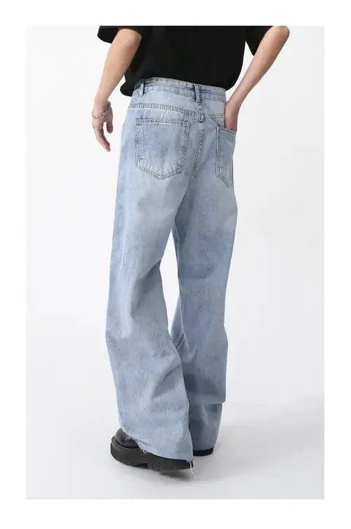 Japanese Brand × Jean Vintage Faded Blue Wide leg jeans Size US 32 / EU 48 - 3 Thumbnail