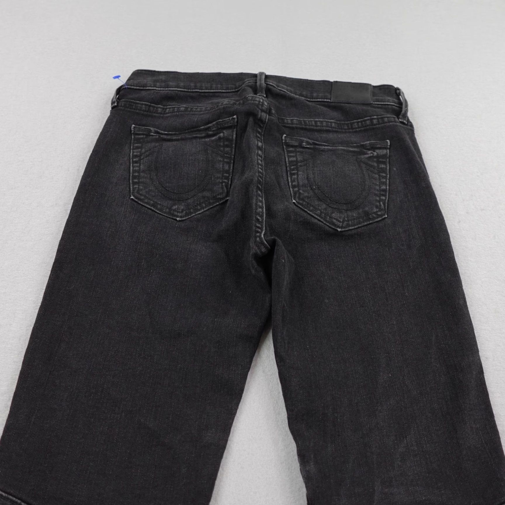 True Religion True Religion Jeans 29 Black Halle Mid Rise Super Skinny Moto Ankle Zip Womens Size 29" - 5 Thumbnail