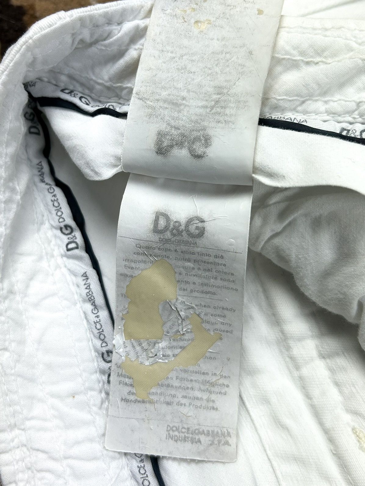 Dolce & Gabbana Dolce & Gabbana Archive White Cargo Pants Metal Logo Vintage Size US 32 / EU 48 - 19 Thumbnail
