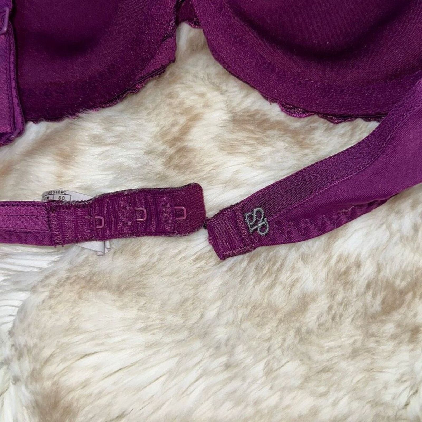 Other Simone Perele Purple Underwire Soft Cup Bra | Sz 30D Size ONE SIZE - 4 Thumbnail