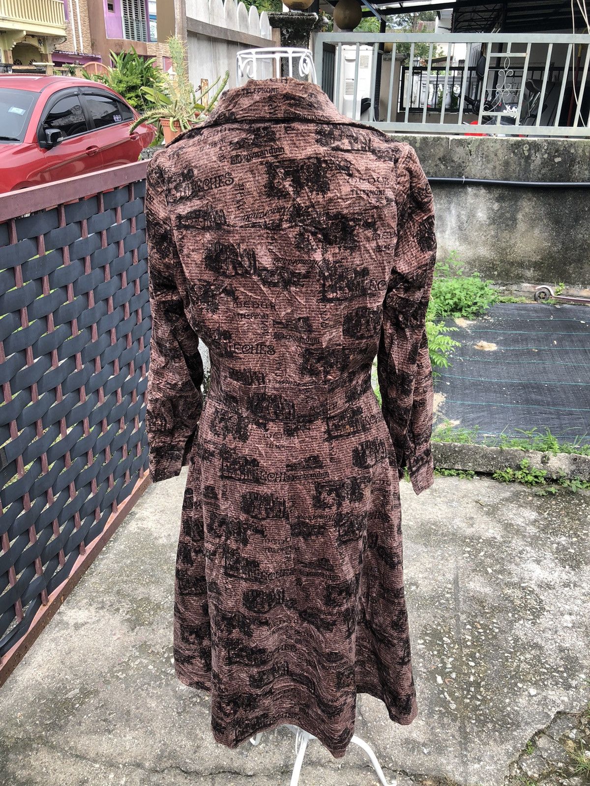 If Six Was Nine 💥RARE!💥 Vintage Punk Poem Style Long Corduroy Jacket Size M / US 6-8 / IT 42-44 - 8 Thumbnail