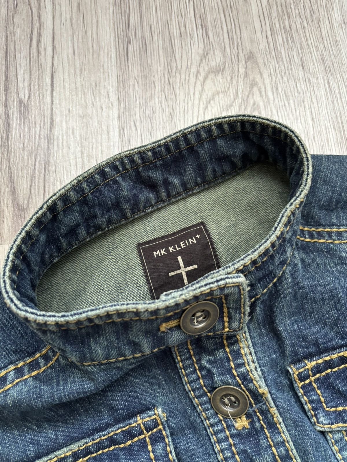 Other MK KLEIN+ Cropped Denim Jacket Size XS / US 0-2 / IT 36-38 - 22 Thumbnail