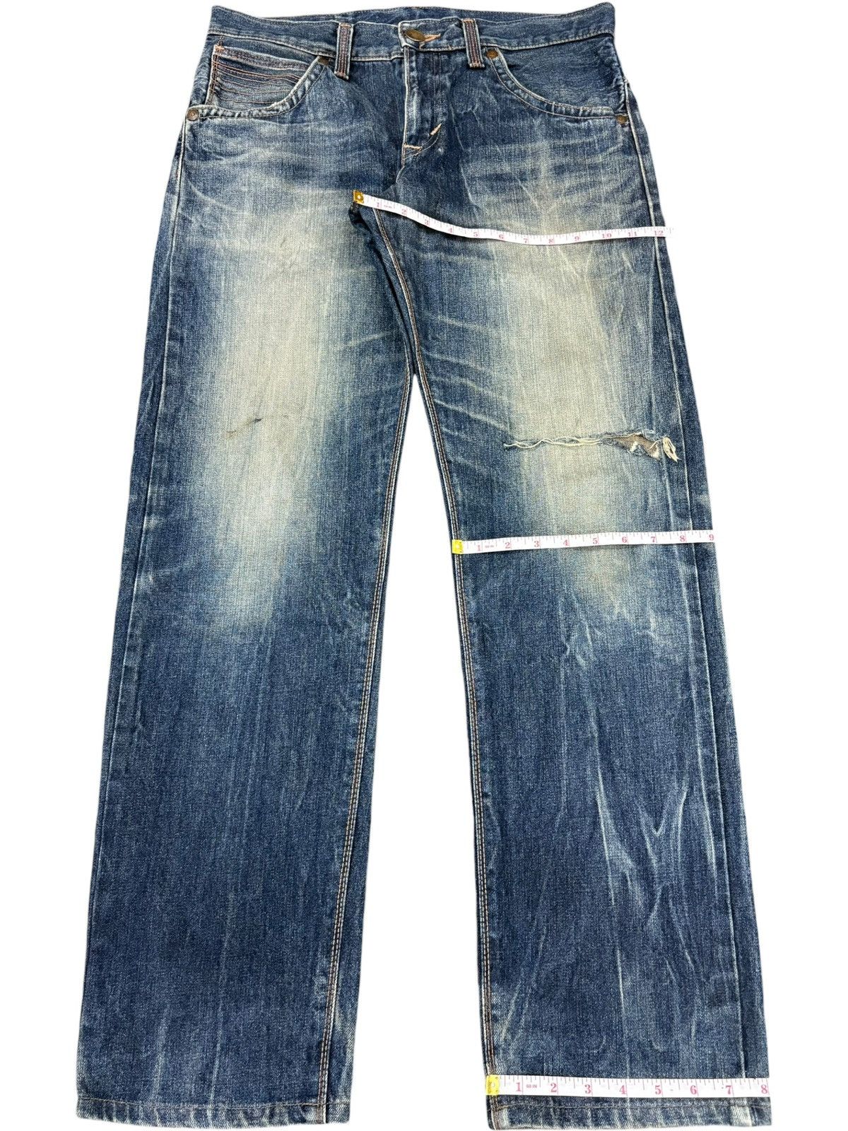 Edwin Exclusive Vintage Edwin Faded Wash Distress Loose Jeans Size US 34 / EU 50 - 12 Thumbnail
