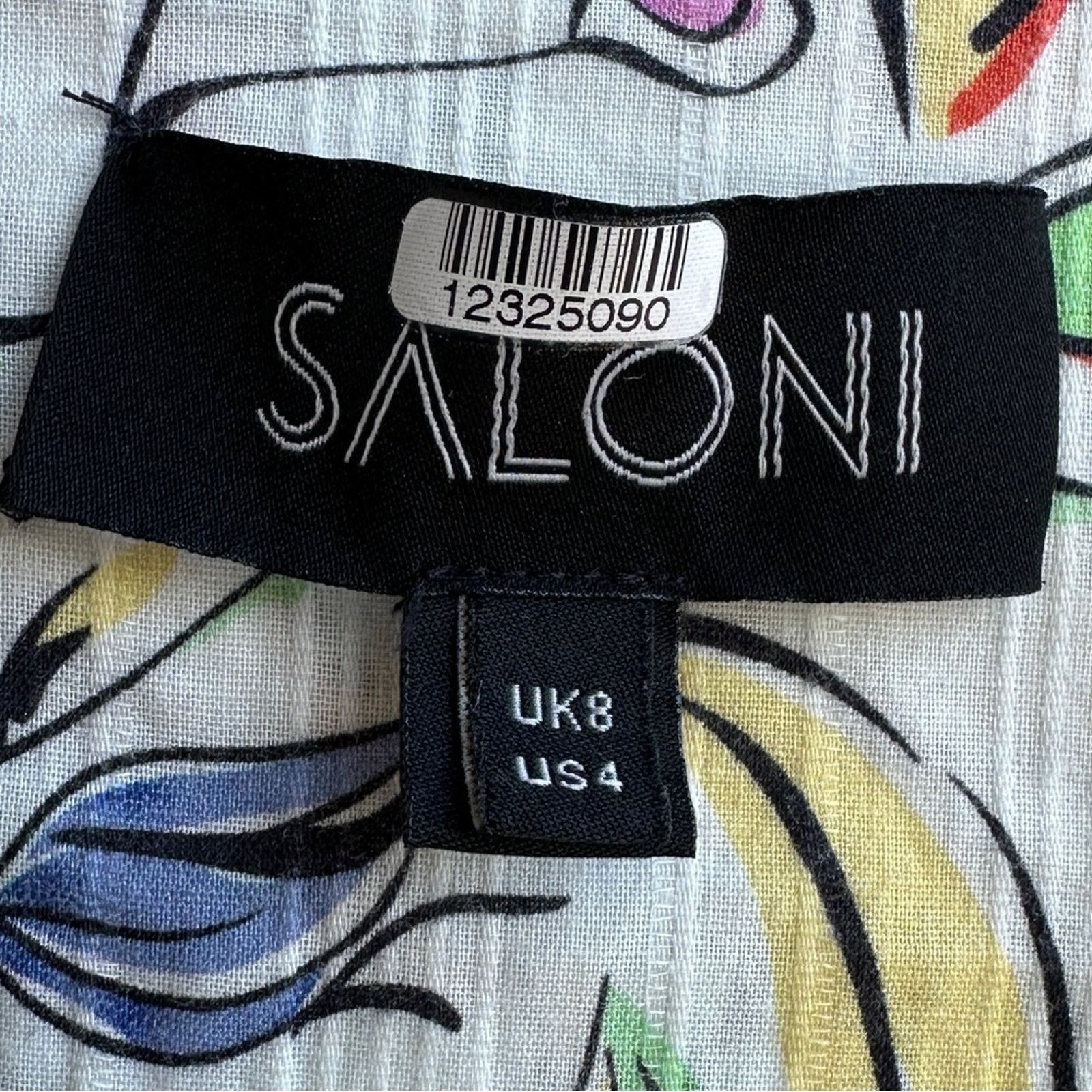 Other SALONI Billie C Textured Tie Waist Summer Dress Wildflower 4 Size S / US 4 / IT 40 - 10 Thumbnail