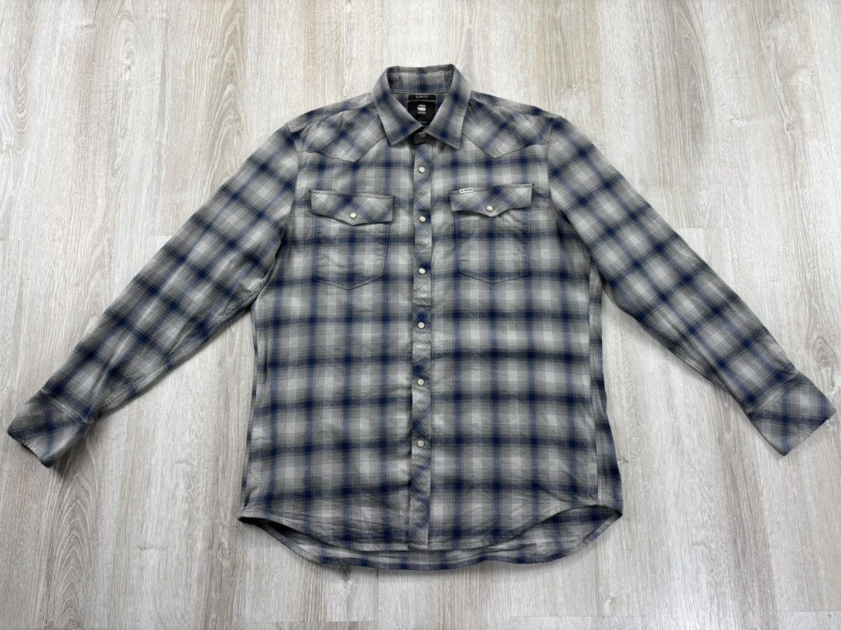 G-Star Mens shirt G Star Raw Size XL Color Blue Size US XL / EU 56 / 4 - 2 Thumbnail