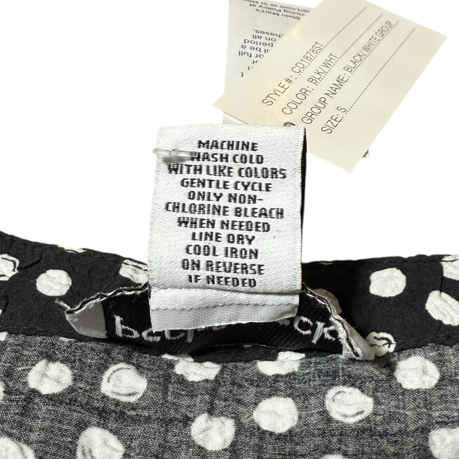 Other NEW Peck & Peck Blouse Top Crinkle Texture Black White Small Size S / US 4 / IT 40 - 6 Thumbnail