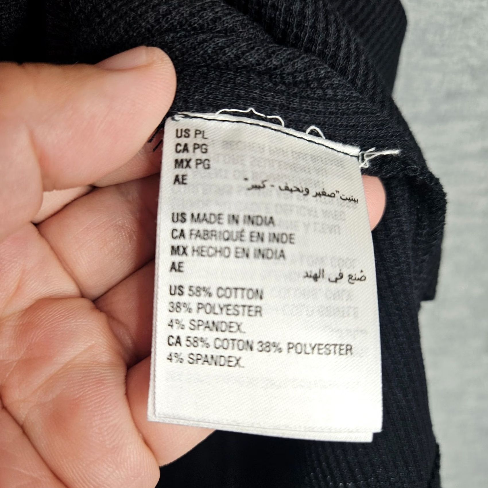 Style & Co Style & Co Black Waffle Henley Top Shirt Womens PL Short Sleeve Cotton Blend Clothing Womens Petite Black Henley Shirt Size L / US 10 / IT 46 - 3 Thumbnail