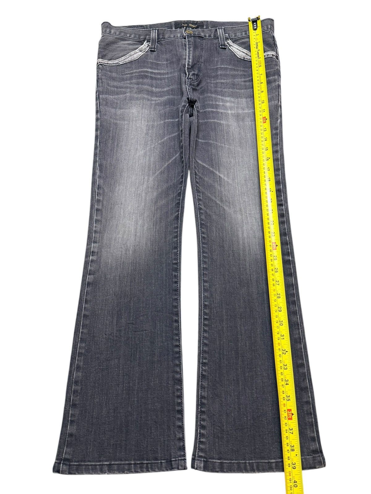 Edwin Edwin Exclusive Vintage XV Faded Wash Whisker Wide Leg Flare Size US 32 / EU 48 - 11 Thumbnail