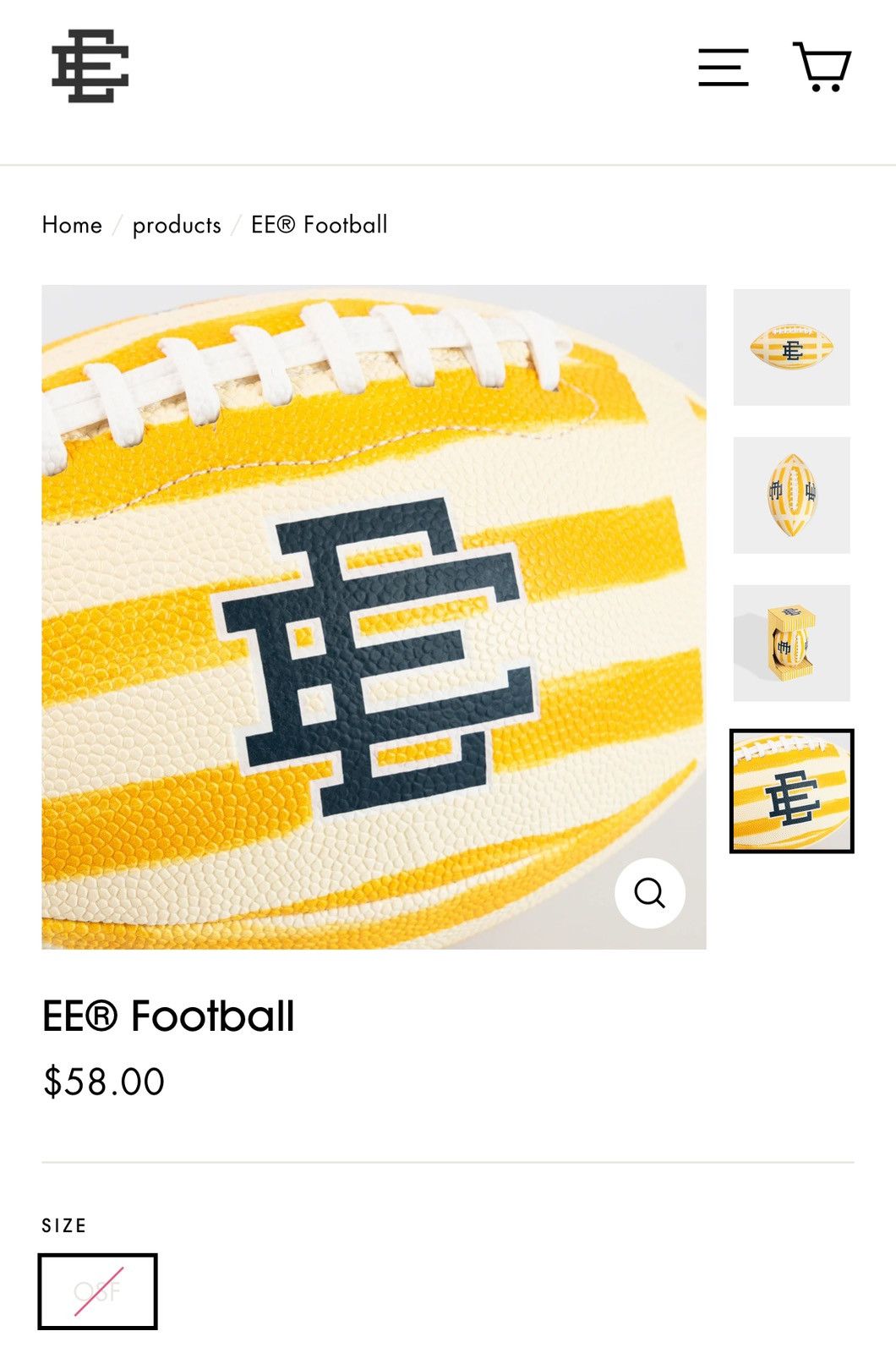 Eric Emanuel NEW Eric Emanuel Football Size ONE SIZE - 10 Thumbnail