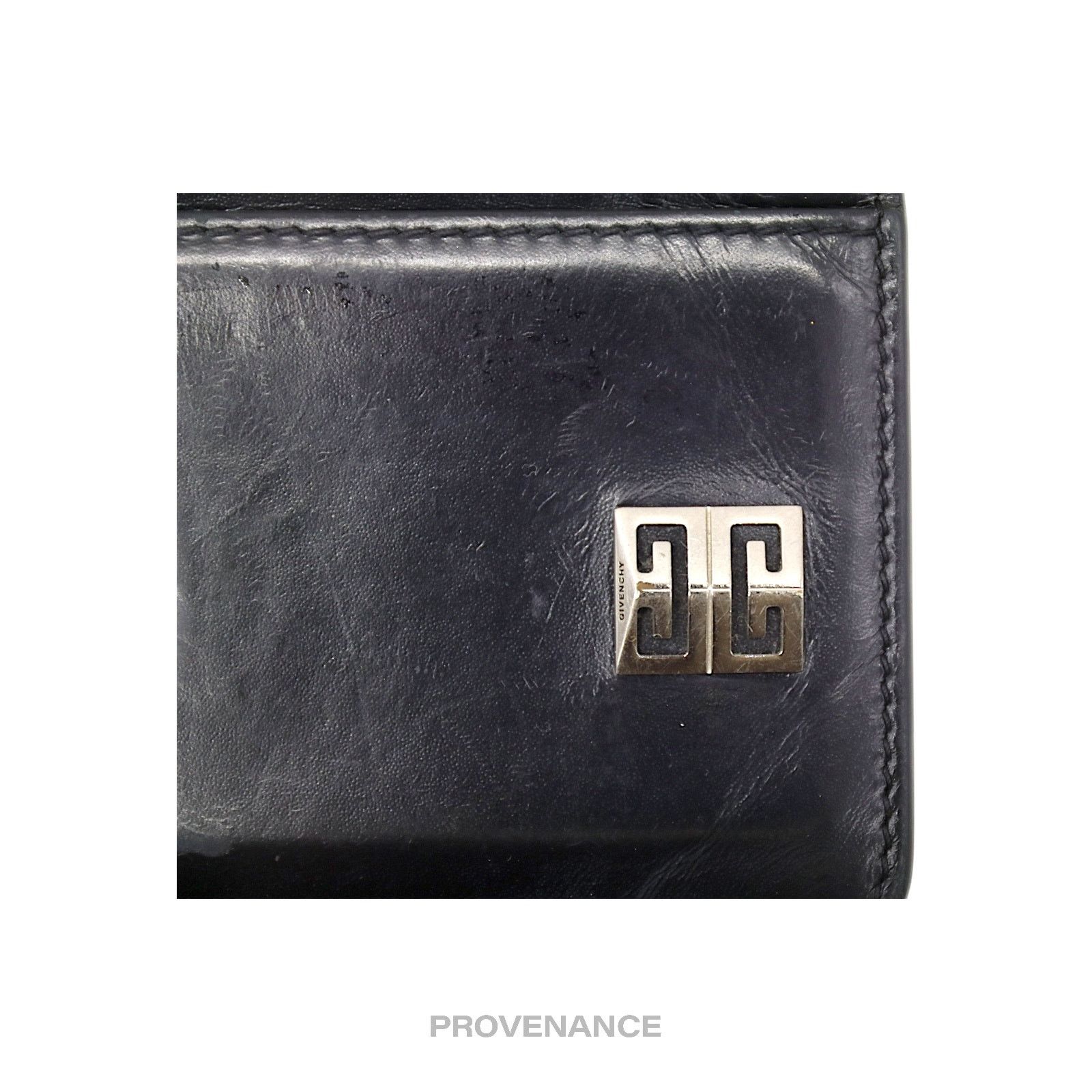 Givenchy 🔴 Givenchy 4G Logo Zip Card Holder Wallet - Black Leather Size ONE SIZE - 6 Thumbnail