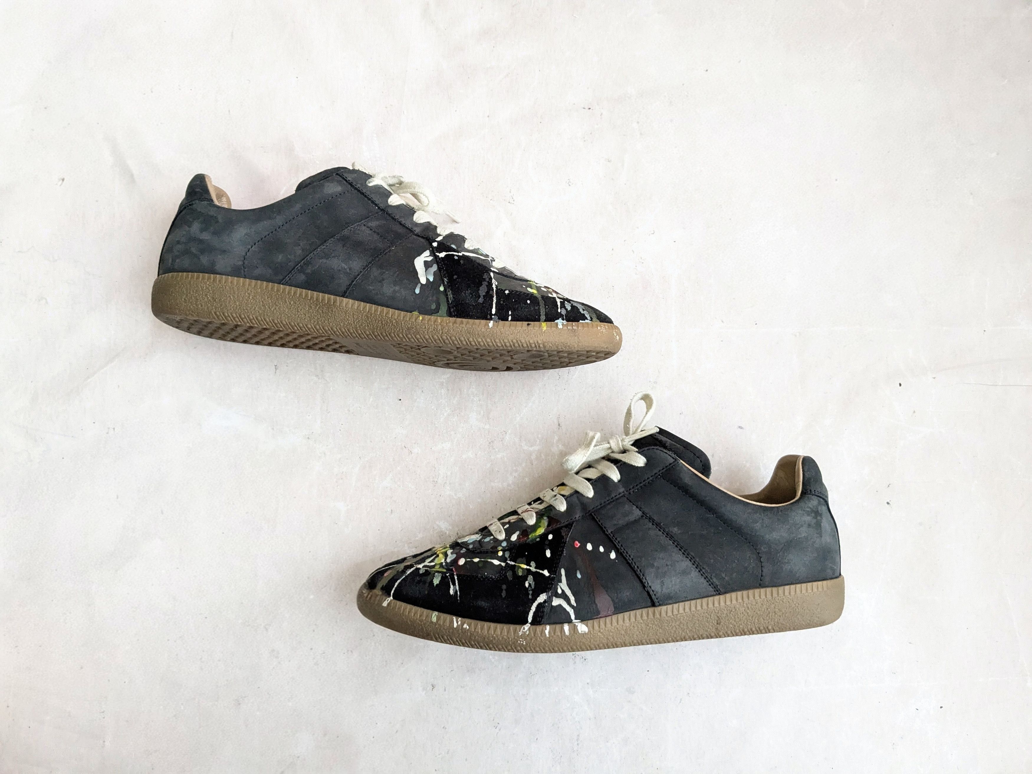 Maison Margiela Maison Margiela Replica Gats Paint Splatter 9 42 Black Size US 9.5 / EU 42-43 - 1 Thumbnail
