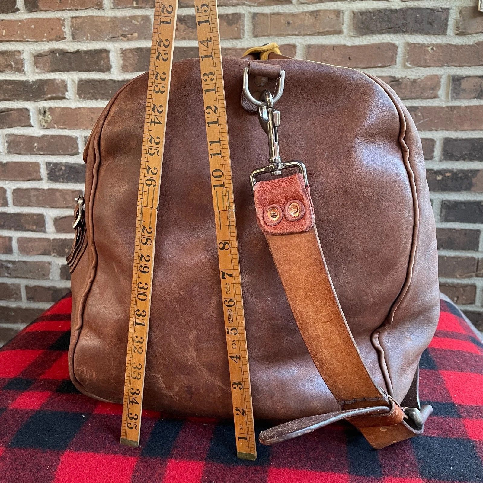 Other RARE VINTAGE 1970s GOKEY CUSTOM LEATHER XL DUFFEL BAG R$4898 Size ONE SIZE - 13 Thumbnail