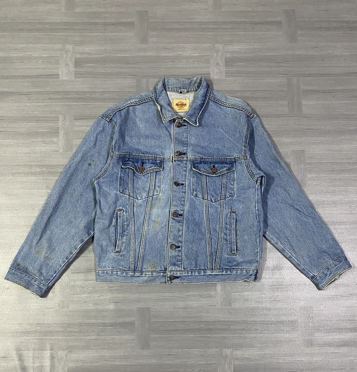 Hard Rock Cafe Vintage Hard Rock Cafe Atlanta Save The Planet Denim Jacket Size US L / EU 52-54 / 3 - 11 Thumbnail