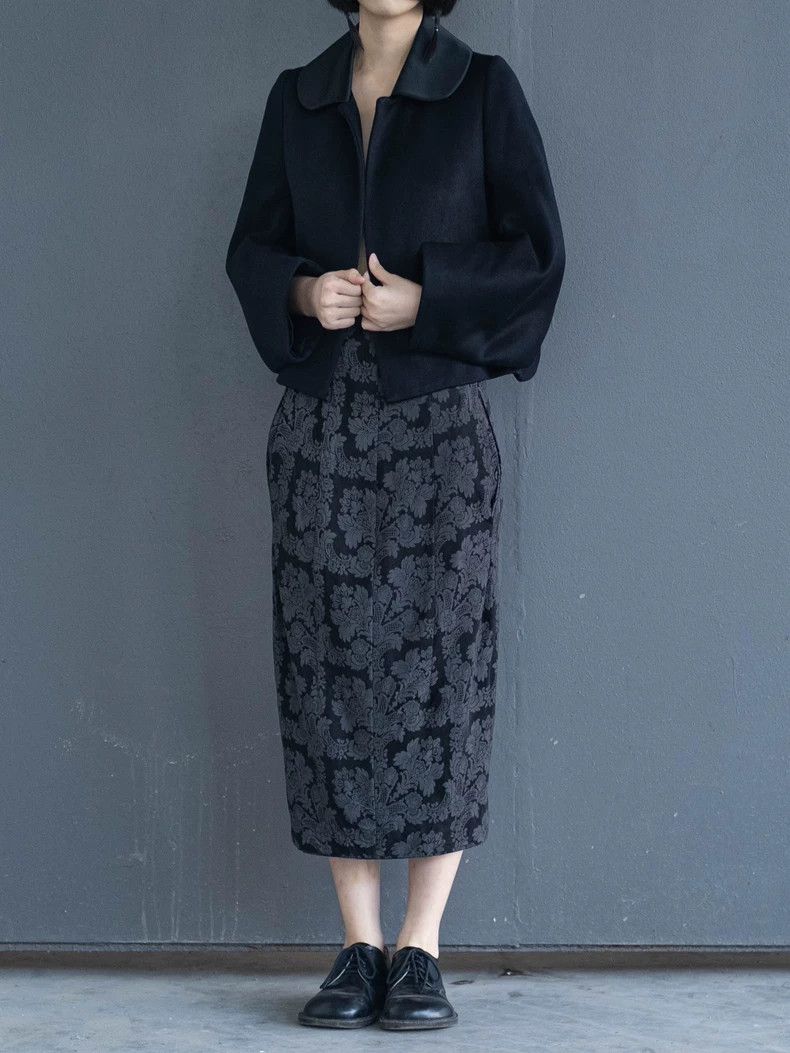 Comme des Garcons Comme Des Garcons size S Overskirt, a black flower with da Size 23" - 1 Thumbnail