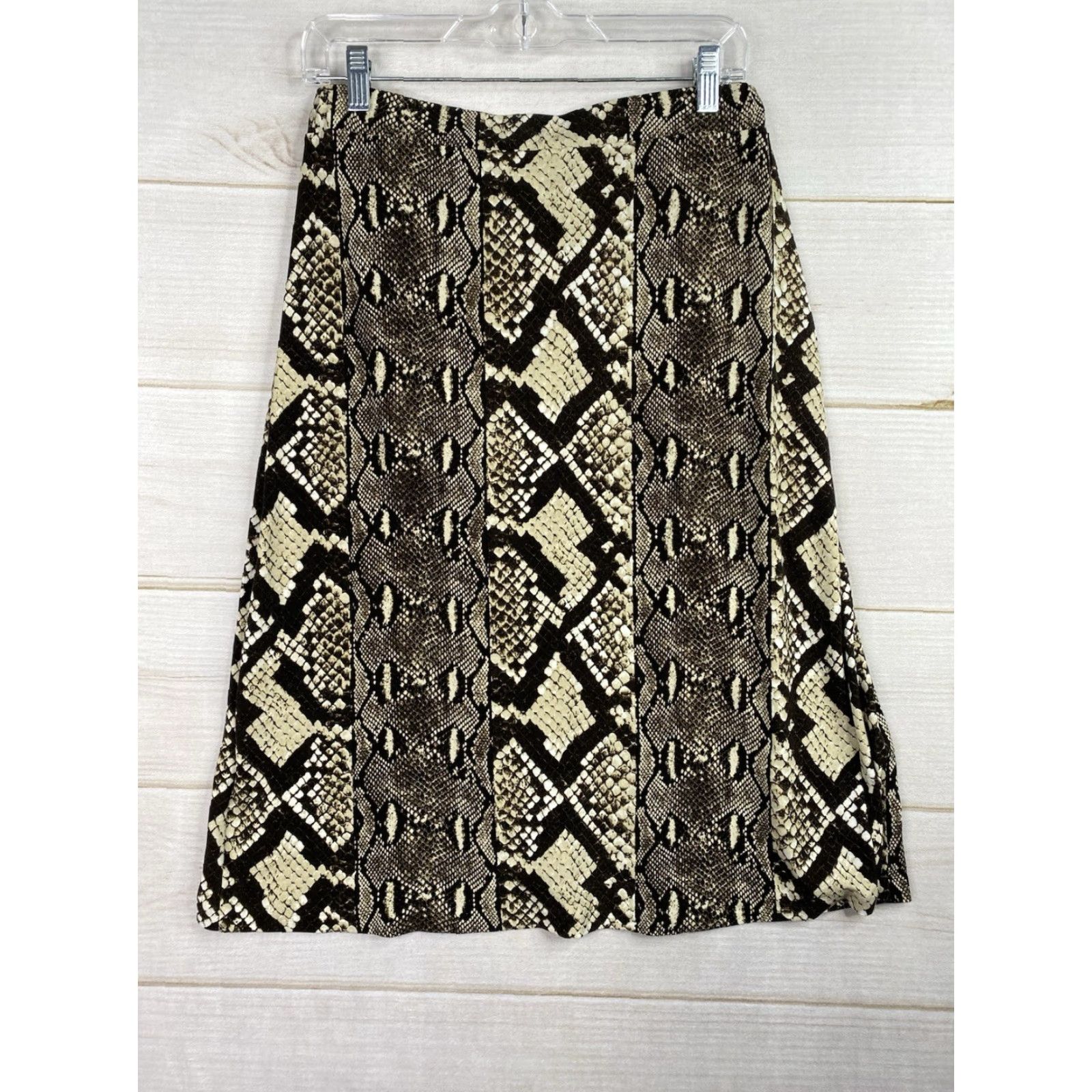 Michael Kors Michael Kors Skirt M Snake Print Wrap Knit Knee Length Elastic Waist Casual Womens Size 32" / US 10 / IT 46 - 8 Thumbnail