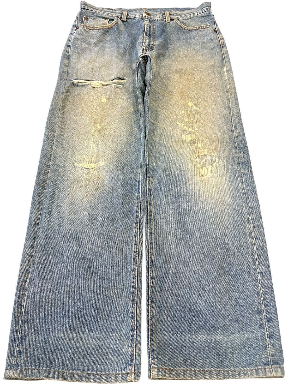 JNCO Vintage Japanese Brand Mud Wash Distressed Baggy Jeans Size US 33 - 1 Thumbnail