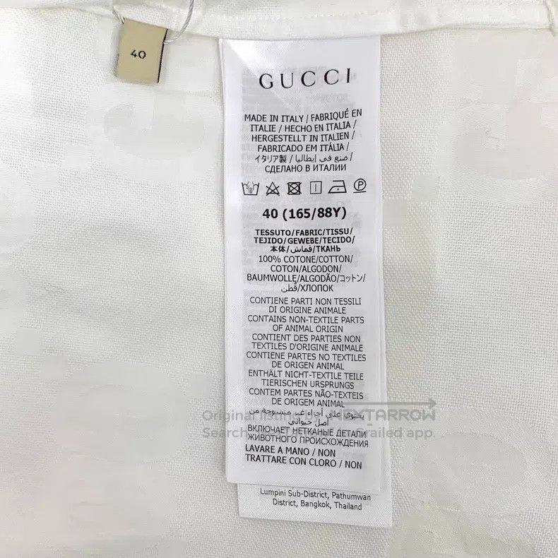 Gucci Gucci White double G full print lapel single-breasted cott Size S / US 4 / IT 40 - 6 Thumbnail